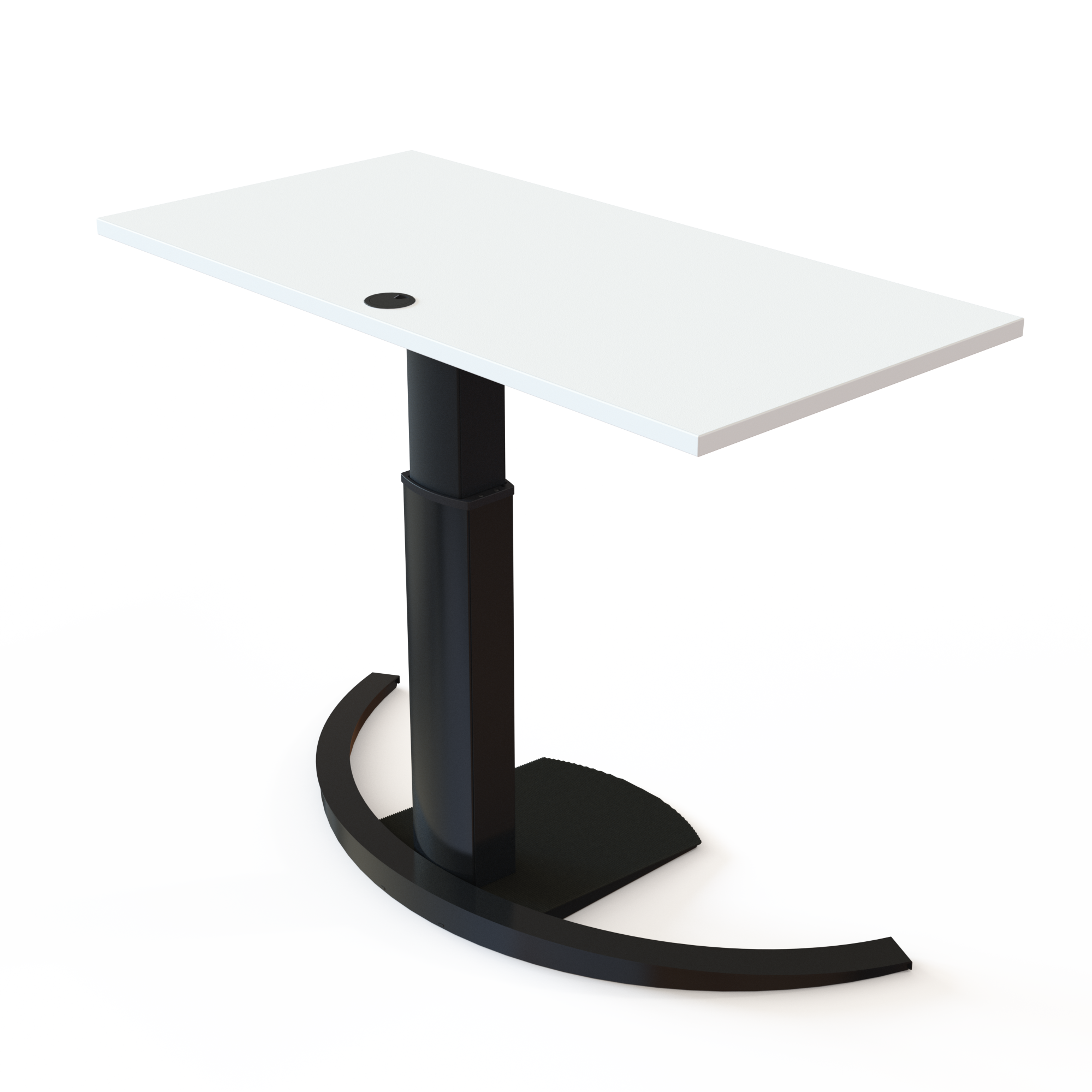 Electric Adjustable Desk | 120x60 cm | White with black frame