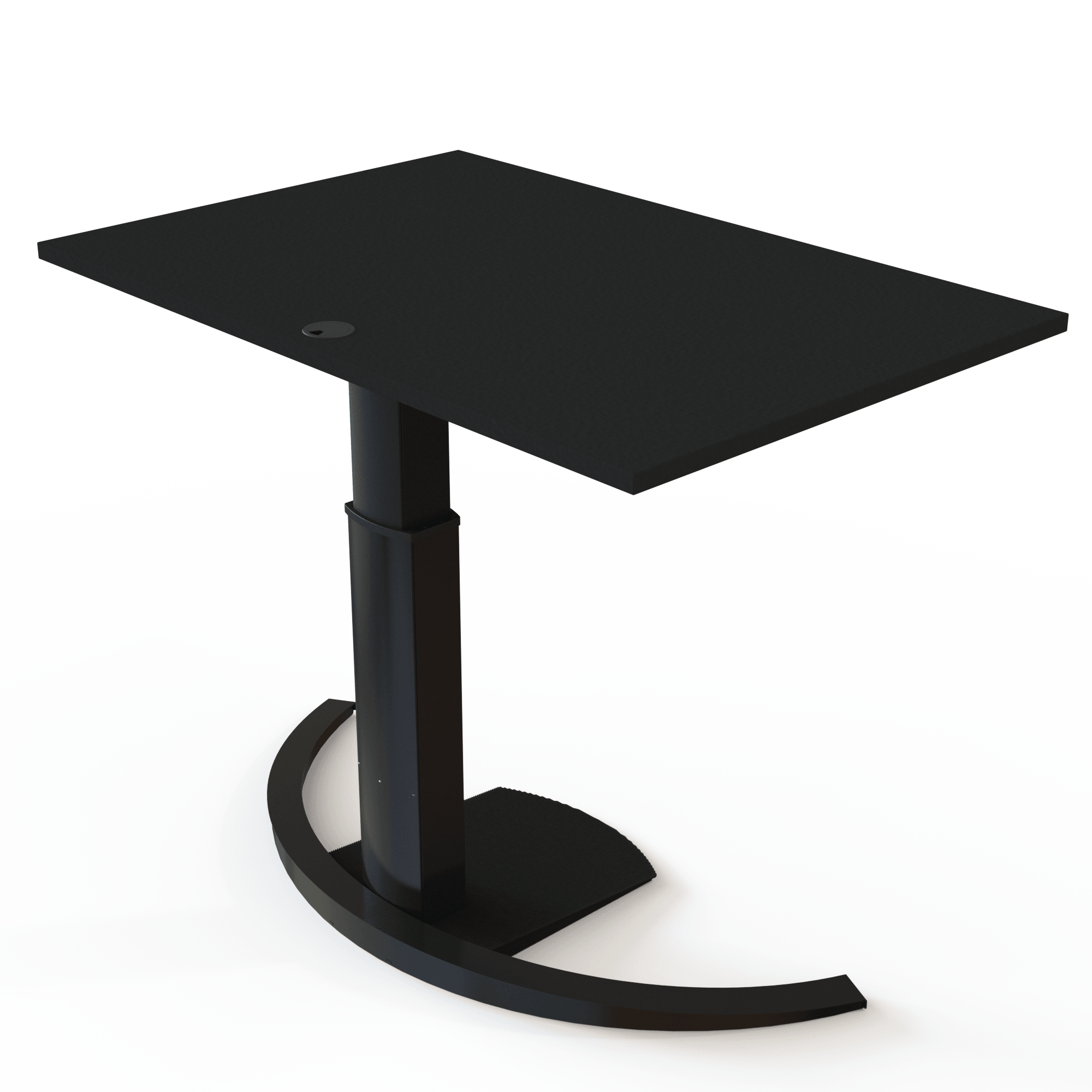 Ergonomic desk | 120x80 cm | Black  with black frame