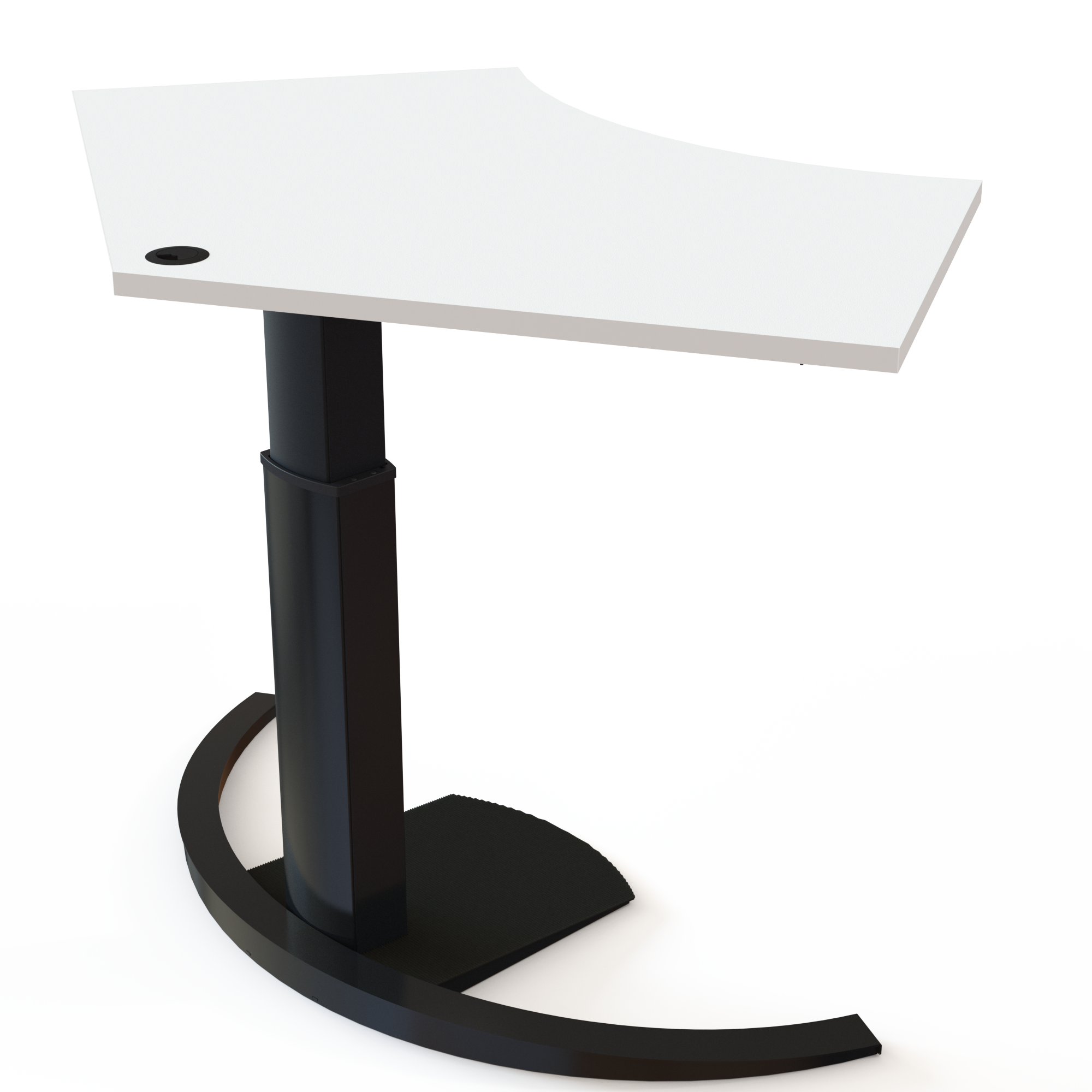 Electric Adjustable Desk | 138x92 cm | White with black frame