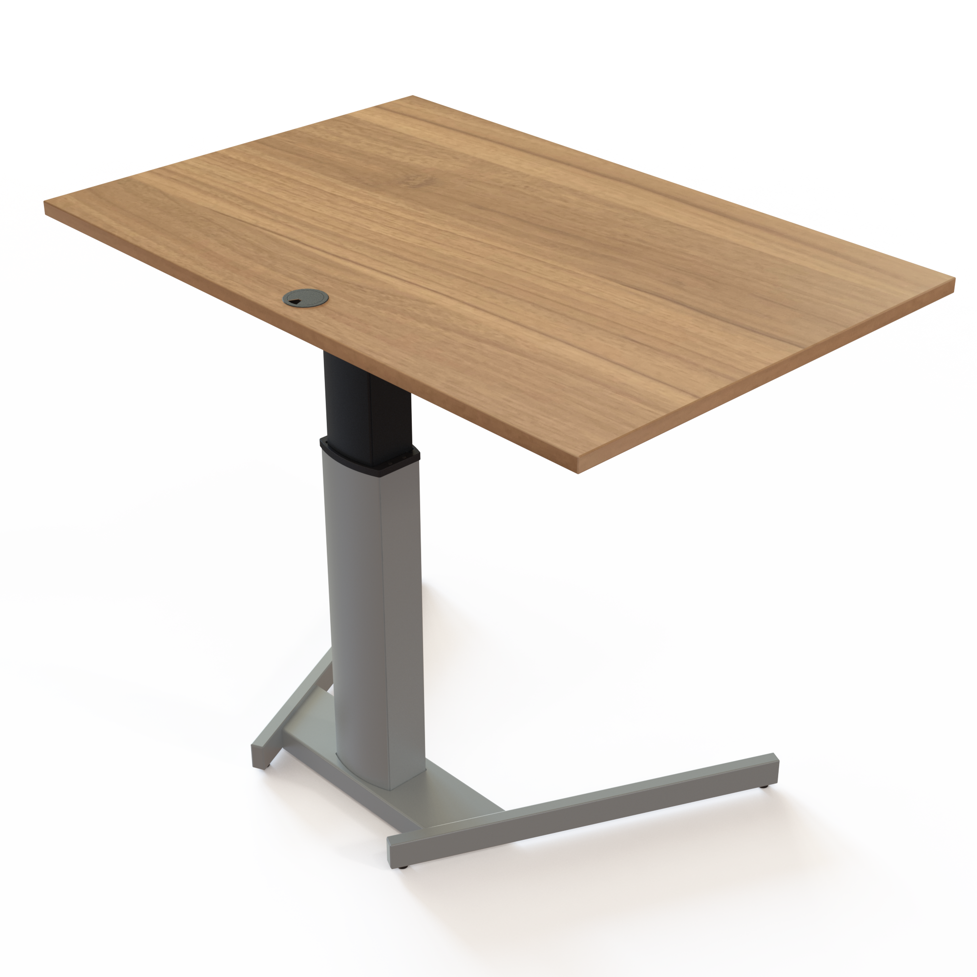 Electric Adjustable Desk | 120x80 cm | Walnut with silver frame