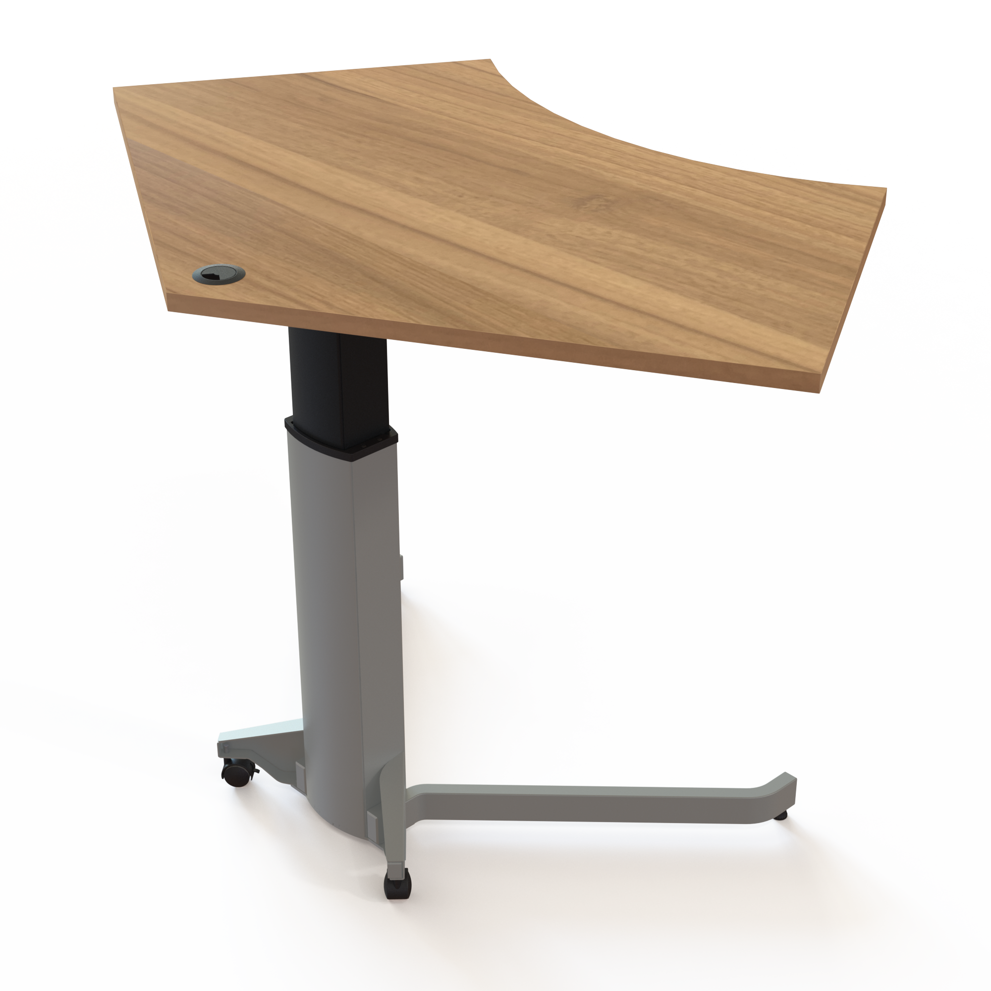 Electric Adjustable Desk | 138x92 cm | Walnut with silver frame