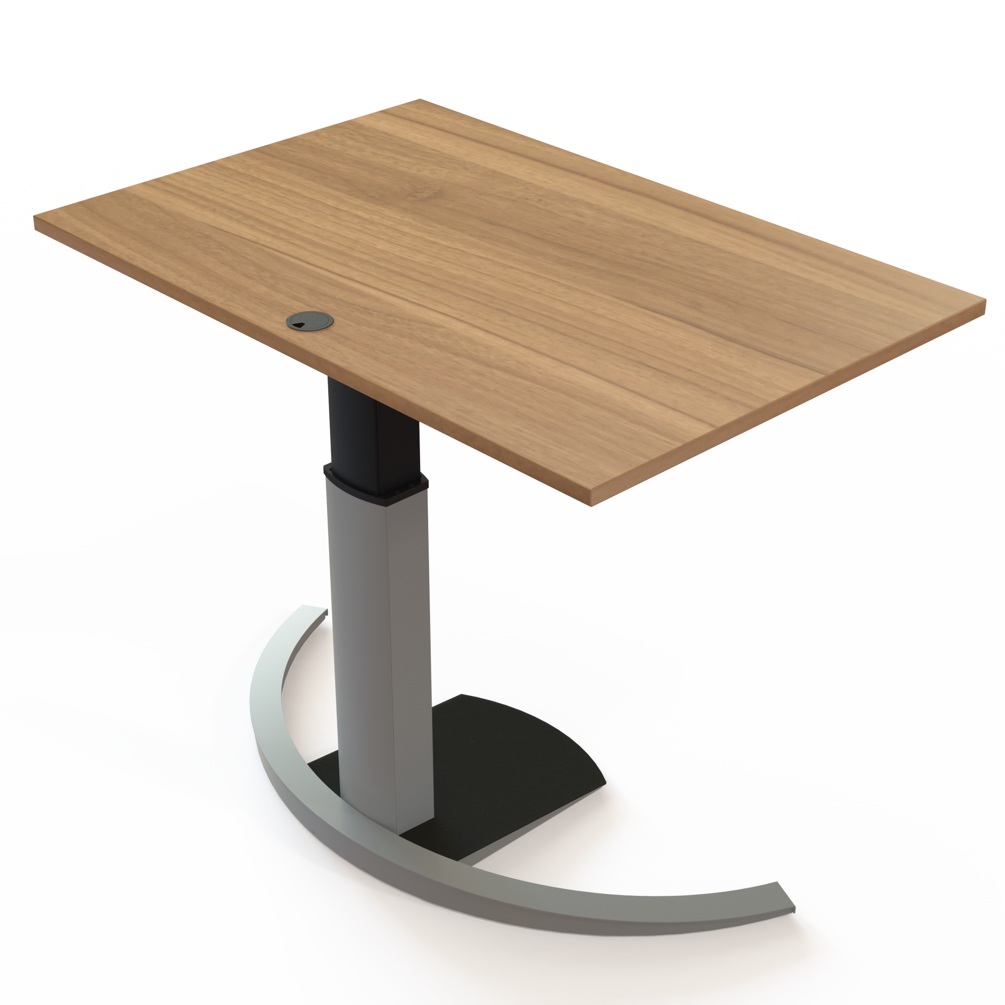 Electric Adjustable Desk | 120x80 cm | Walnut with silver frame