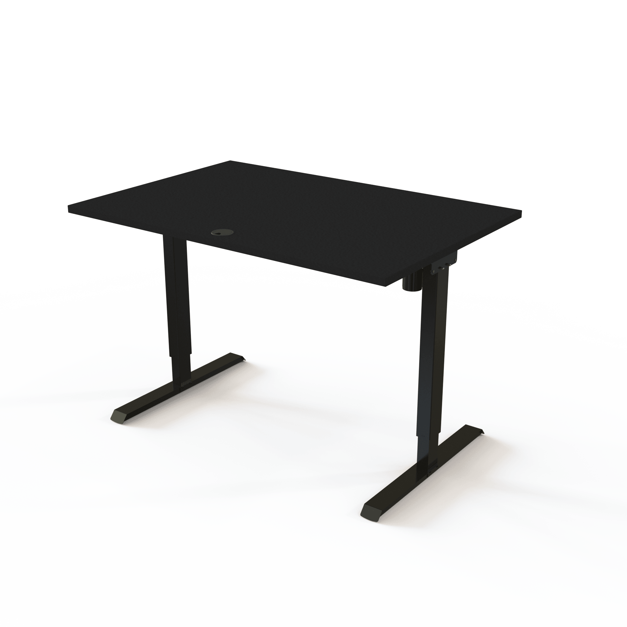 Ergonomic desk | 120x80 cm | Black  with black frame