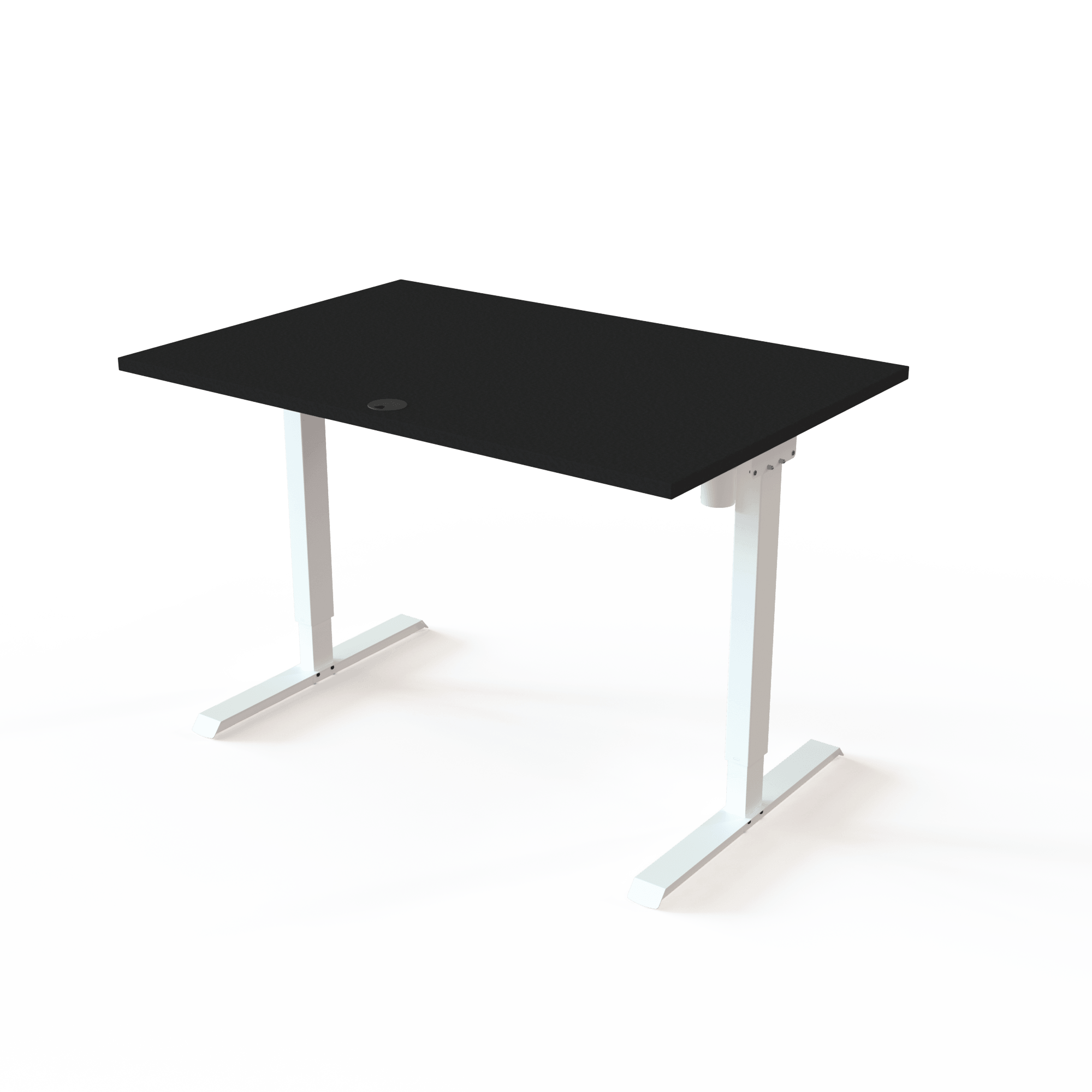 Ergonomic desk | 120x80 cm | Black  with white frame