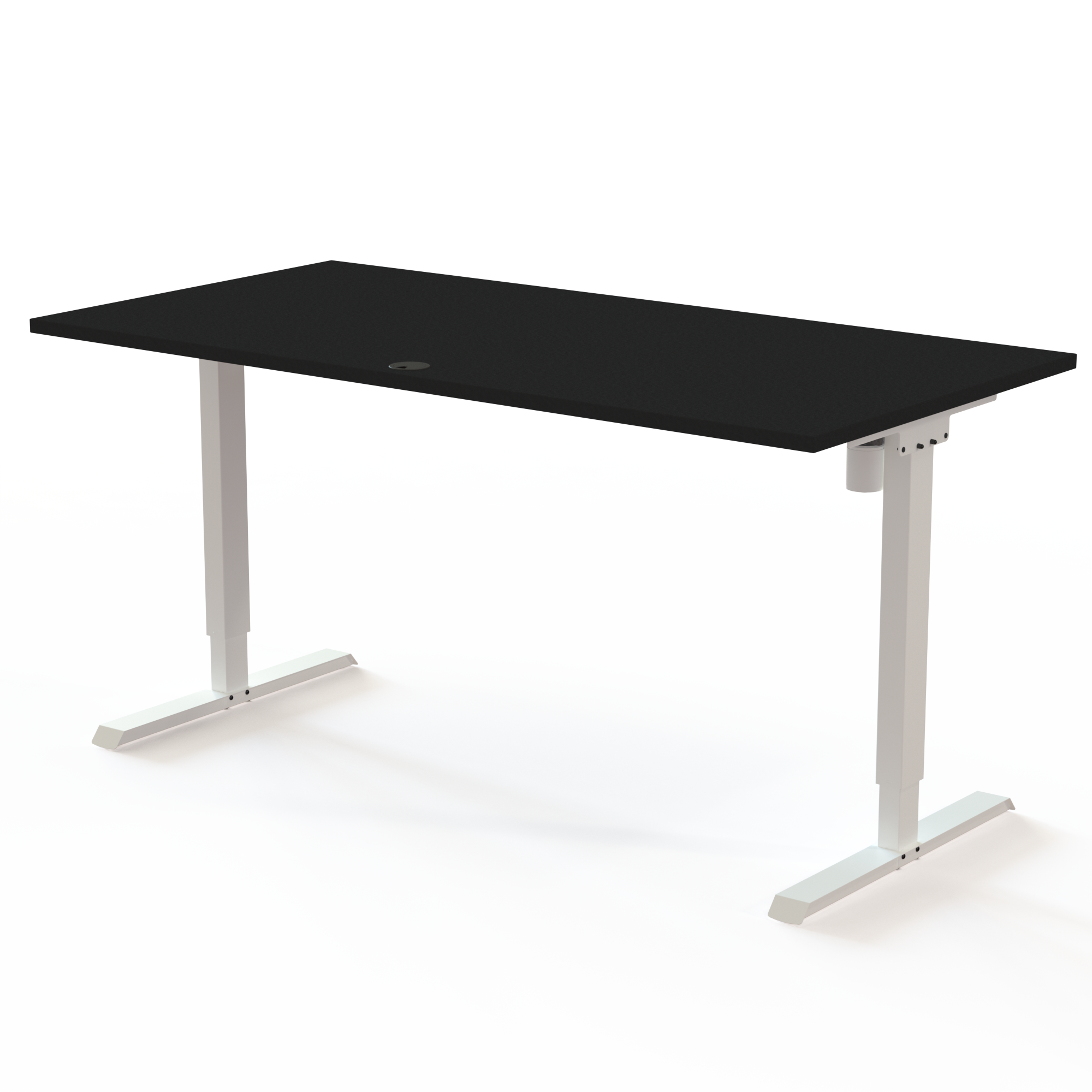 Electric Adjustable Desk | 160x80 cm | Black  with white frame