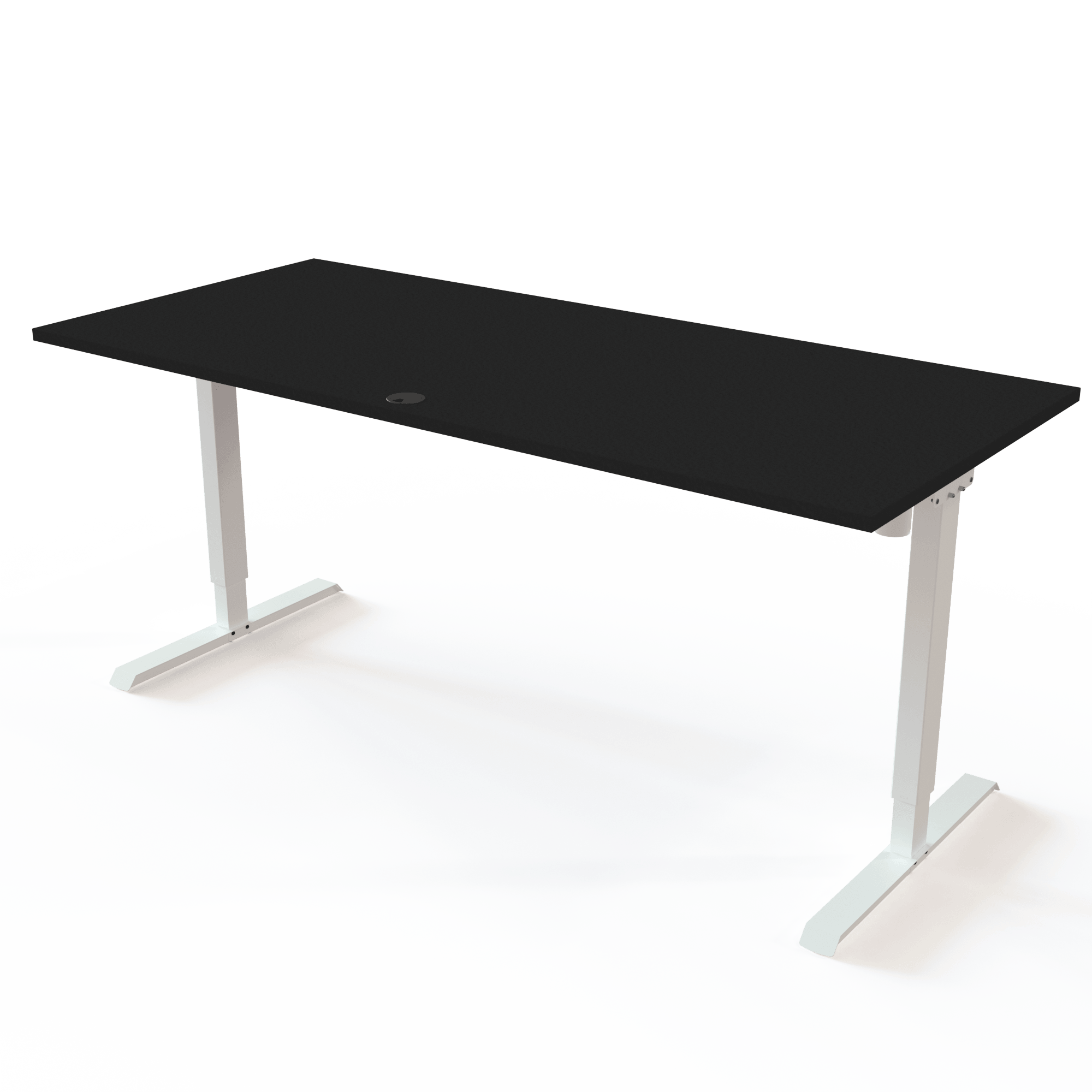 Ergonomic desk | 180x80 cm | Black  with white frame