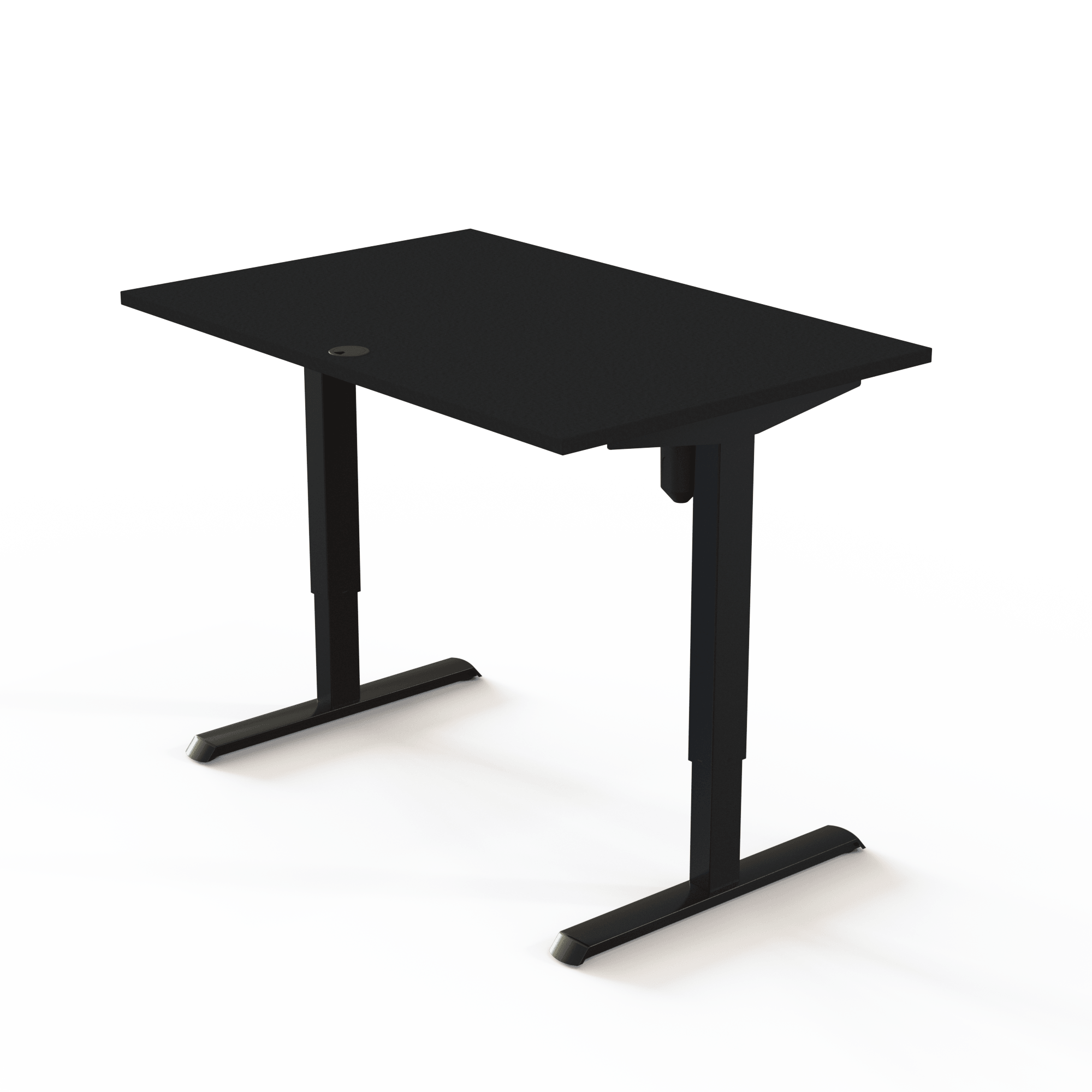 Ergonomic desk | 120x80 cm | Black  with black frame