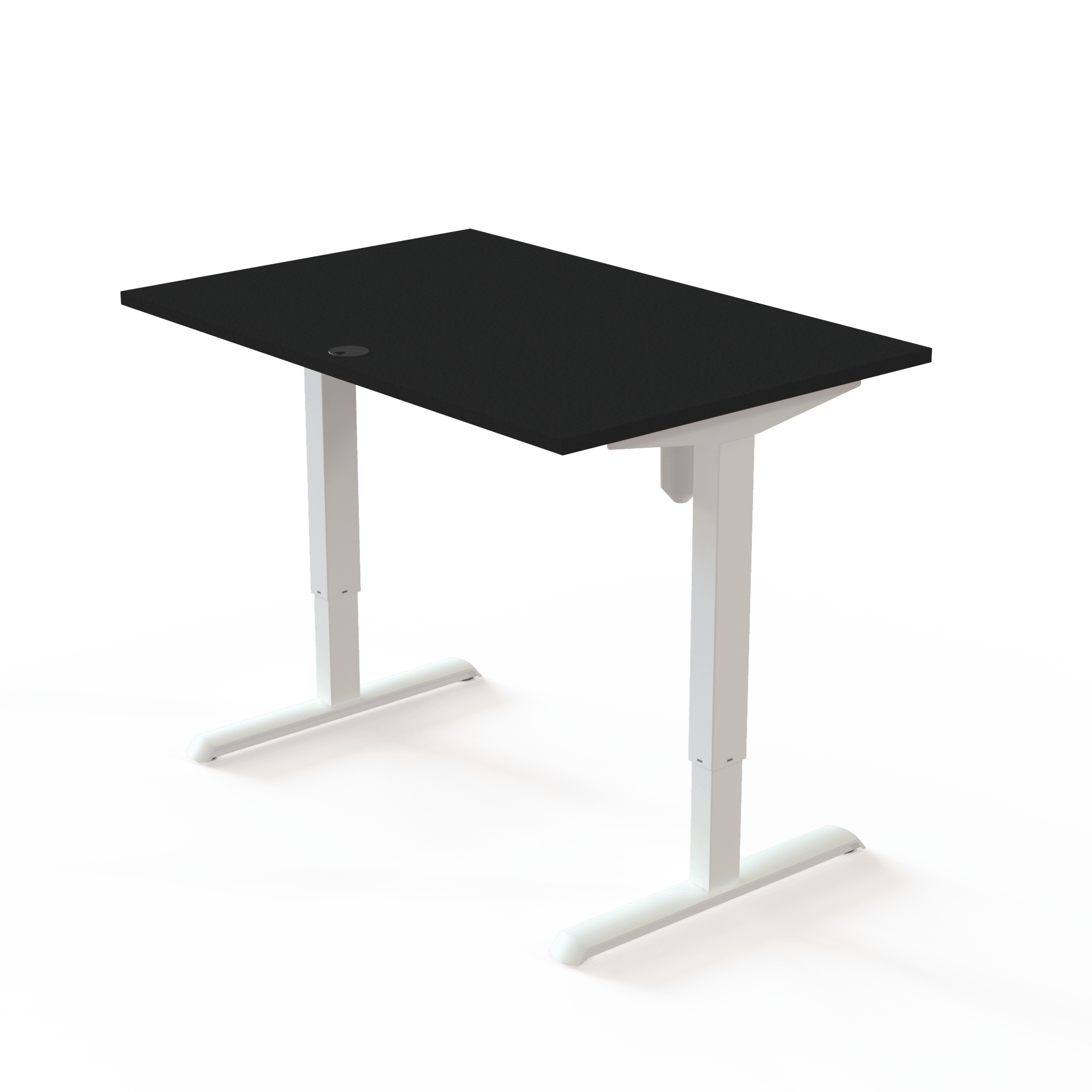 Ergonomic desk | 120x80 cm | Black  with white frame