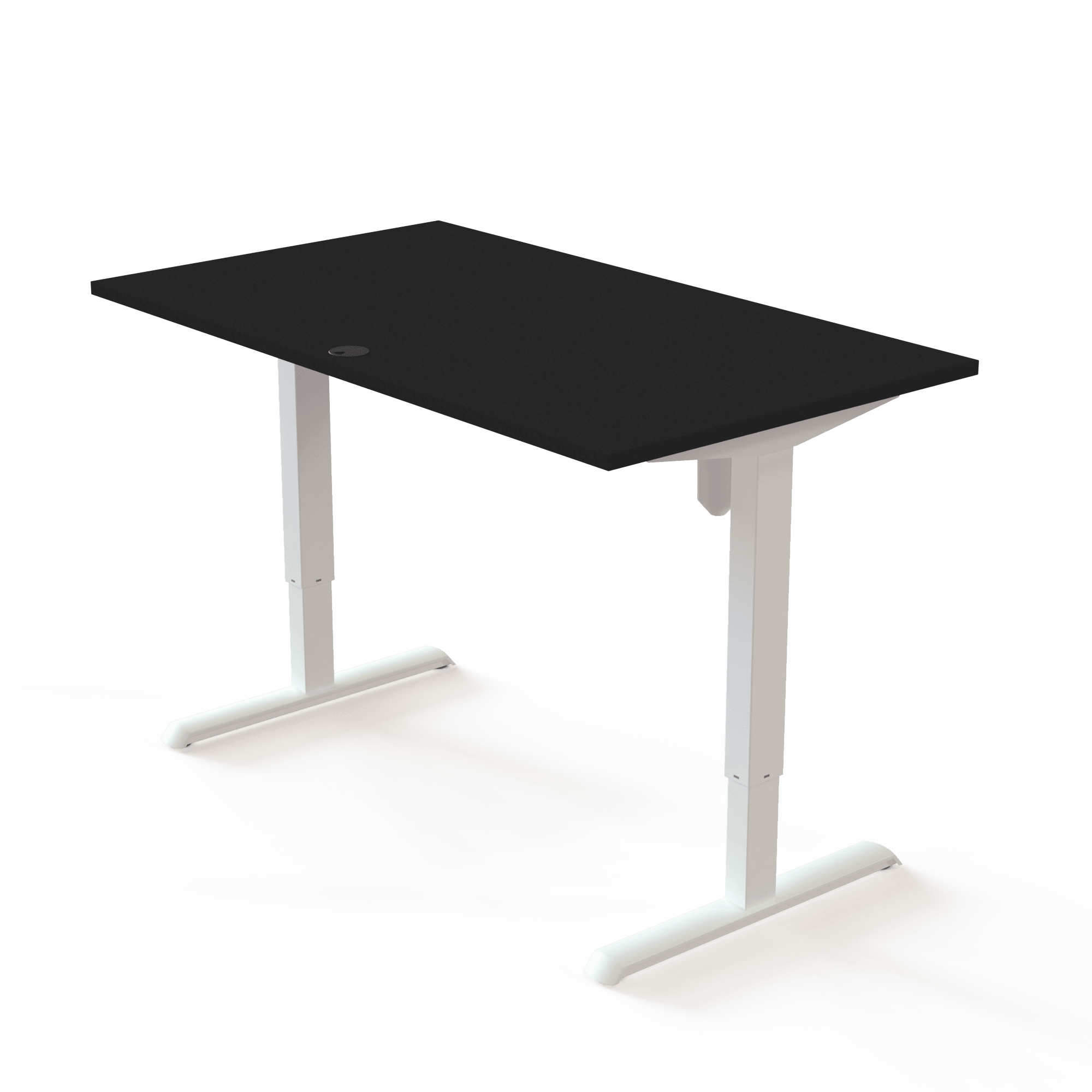 Ergonomic desk | 140x80 cm | Black  with white frame
