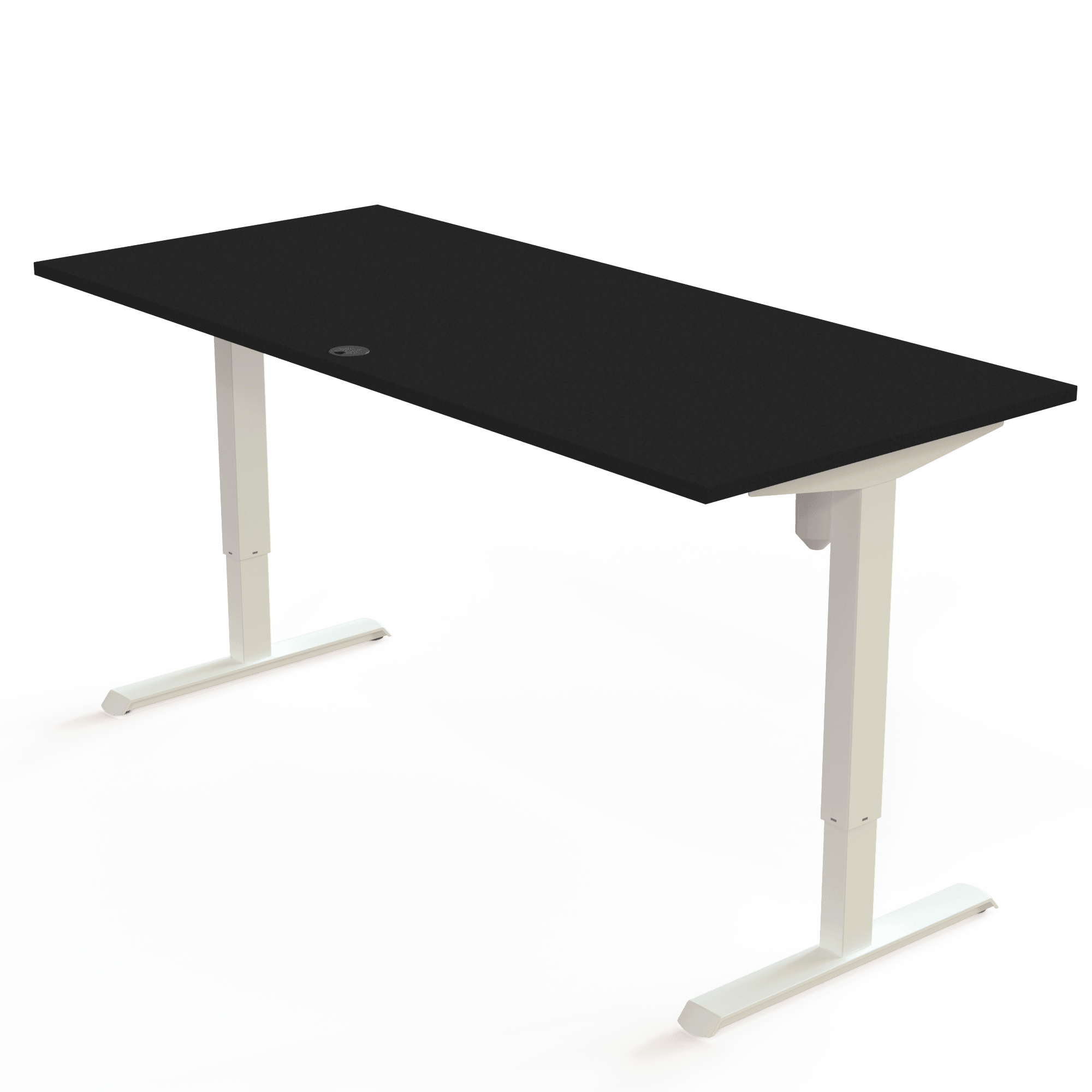 Ergonomic desk | 180x80 cm | Black  with white frame