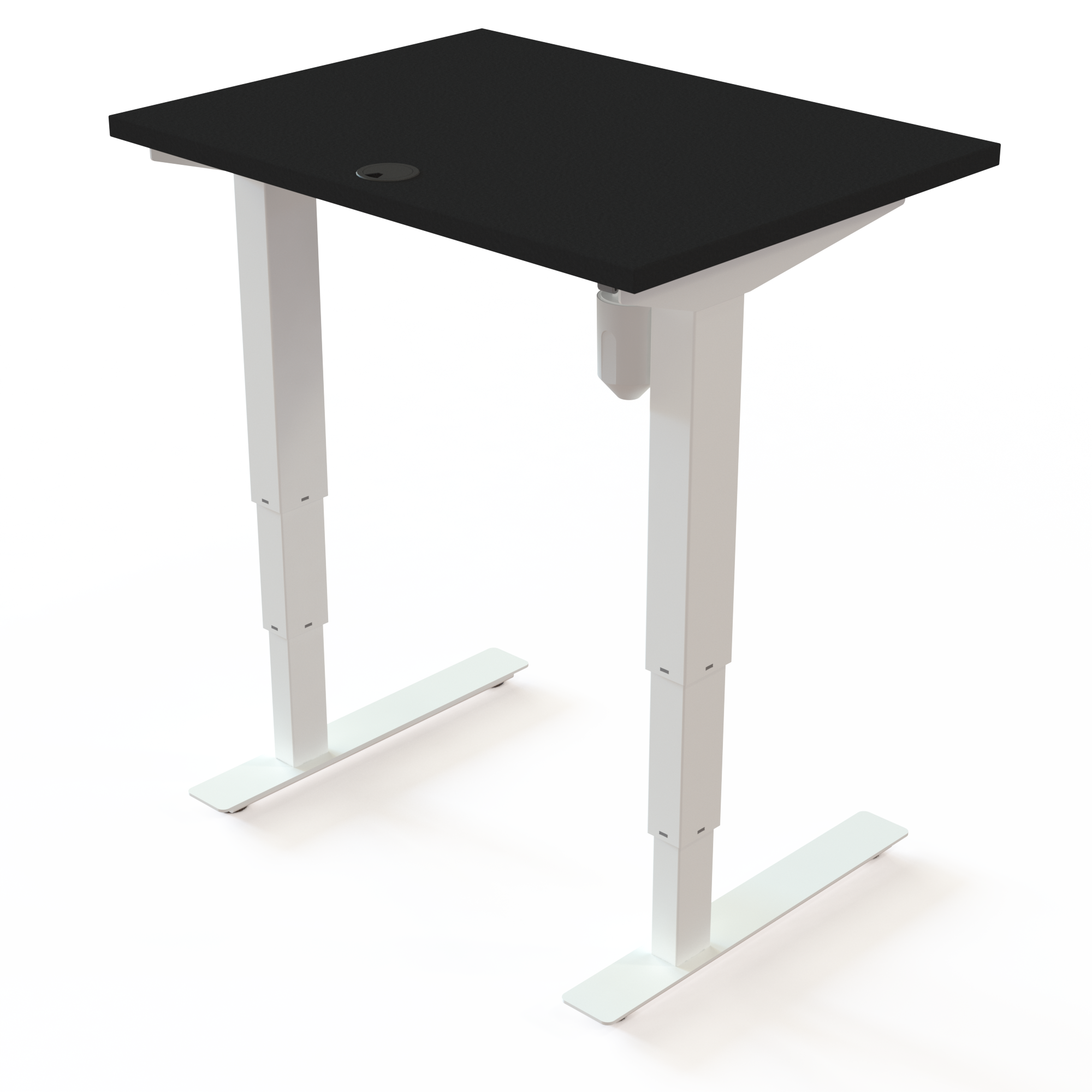 Electric Adjustable Desk | 80x60 cm | Black  with white frame