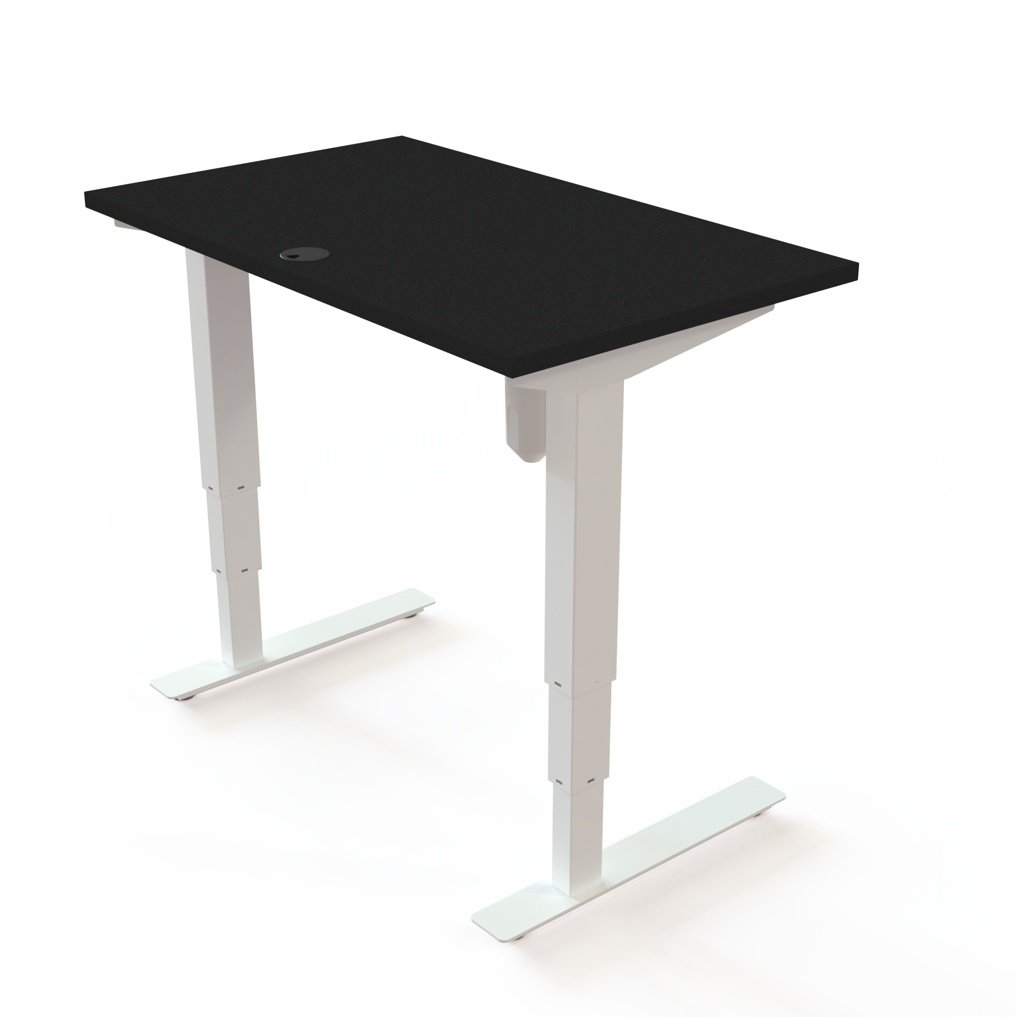 Electric Adjustable Desk | 100x60 cm | Black  with white frame