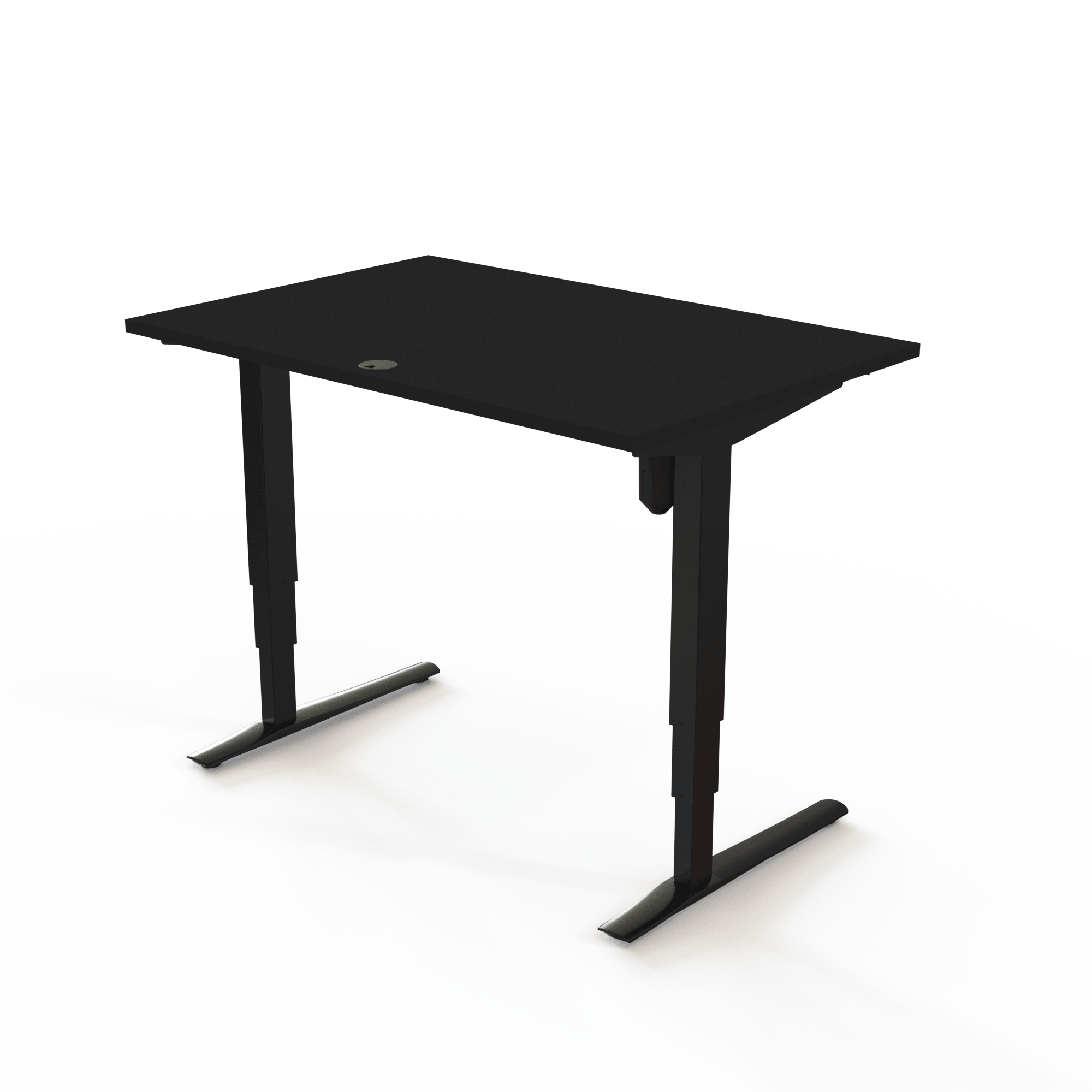 Ergonomic desk | 120x80 cm | Black  with black frame