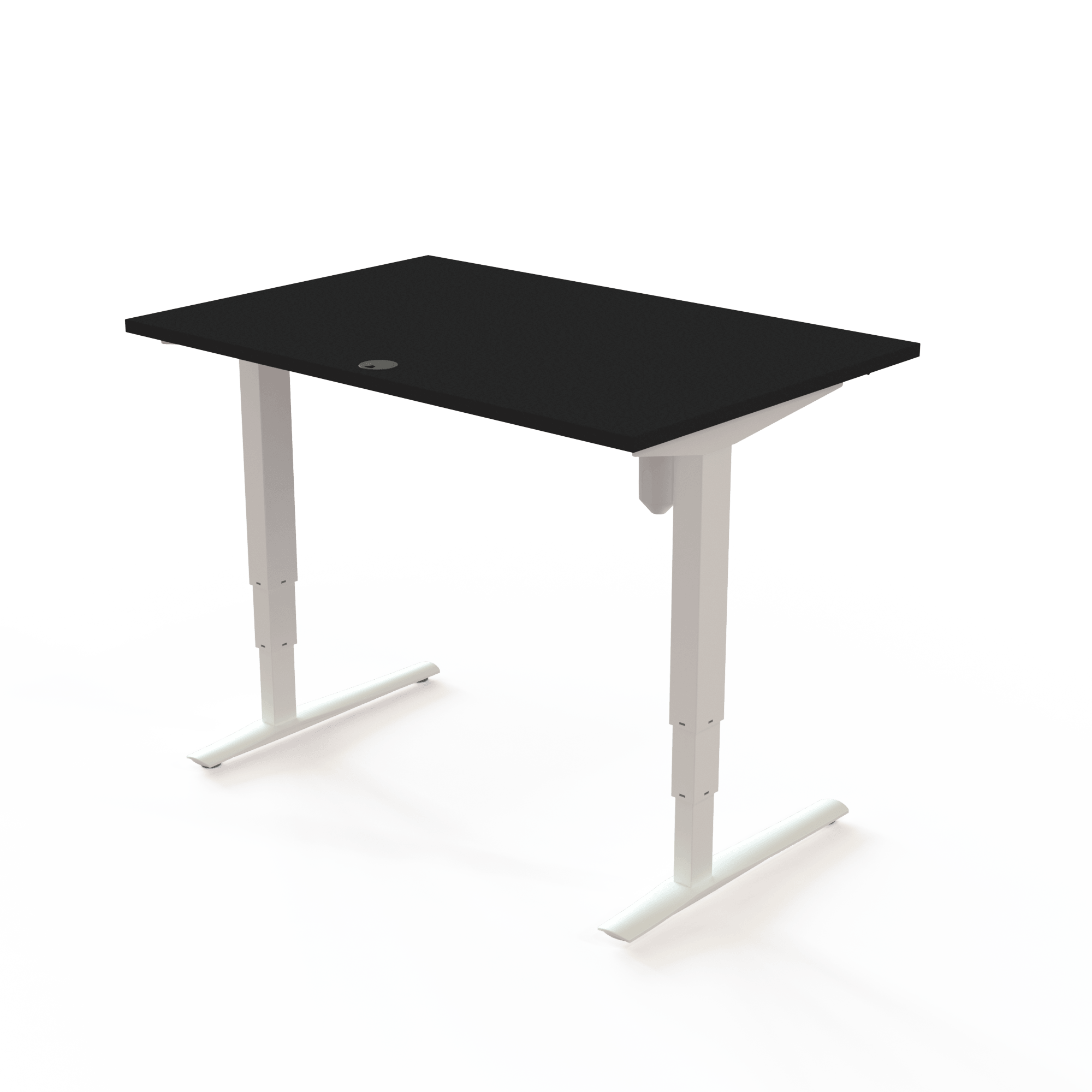 Ergonomic desk | 120x80 cm | Black  with white frame