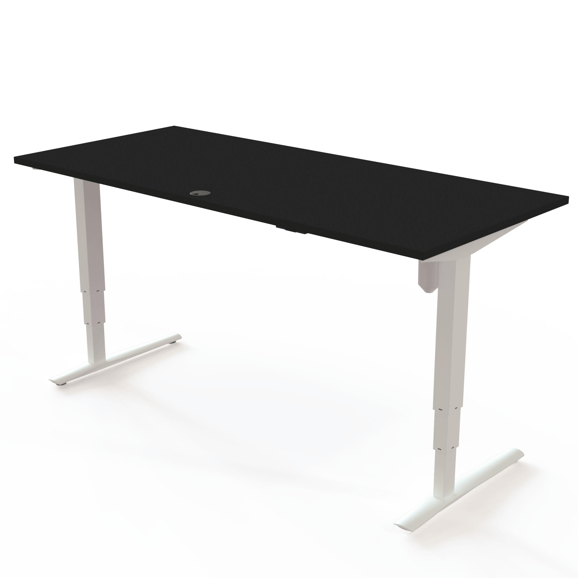 Ergonomic desk | 180x80 cm | Black  with white frame