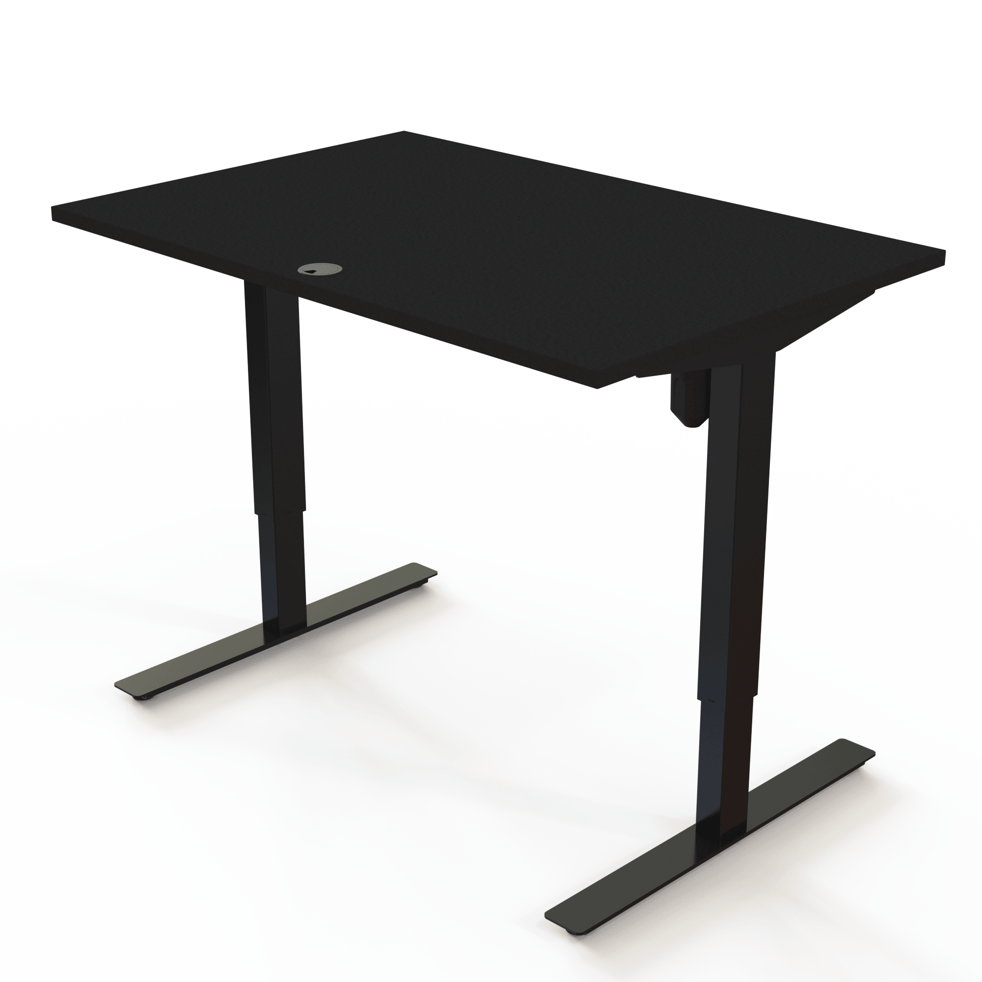 Ergonomic desk | 120x80 cm | Black  with black frame