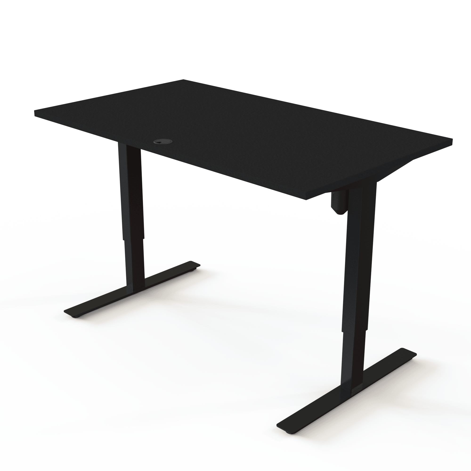 Ergonomic desk | 140x80 cm | Black  with black frame