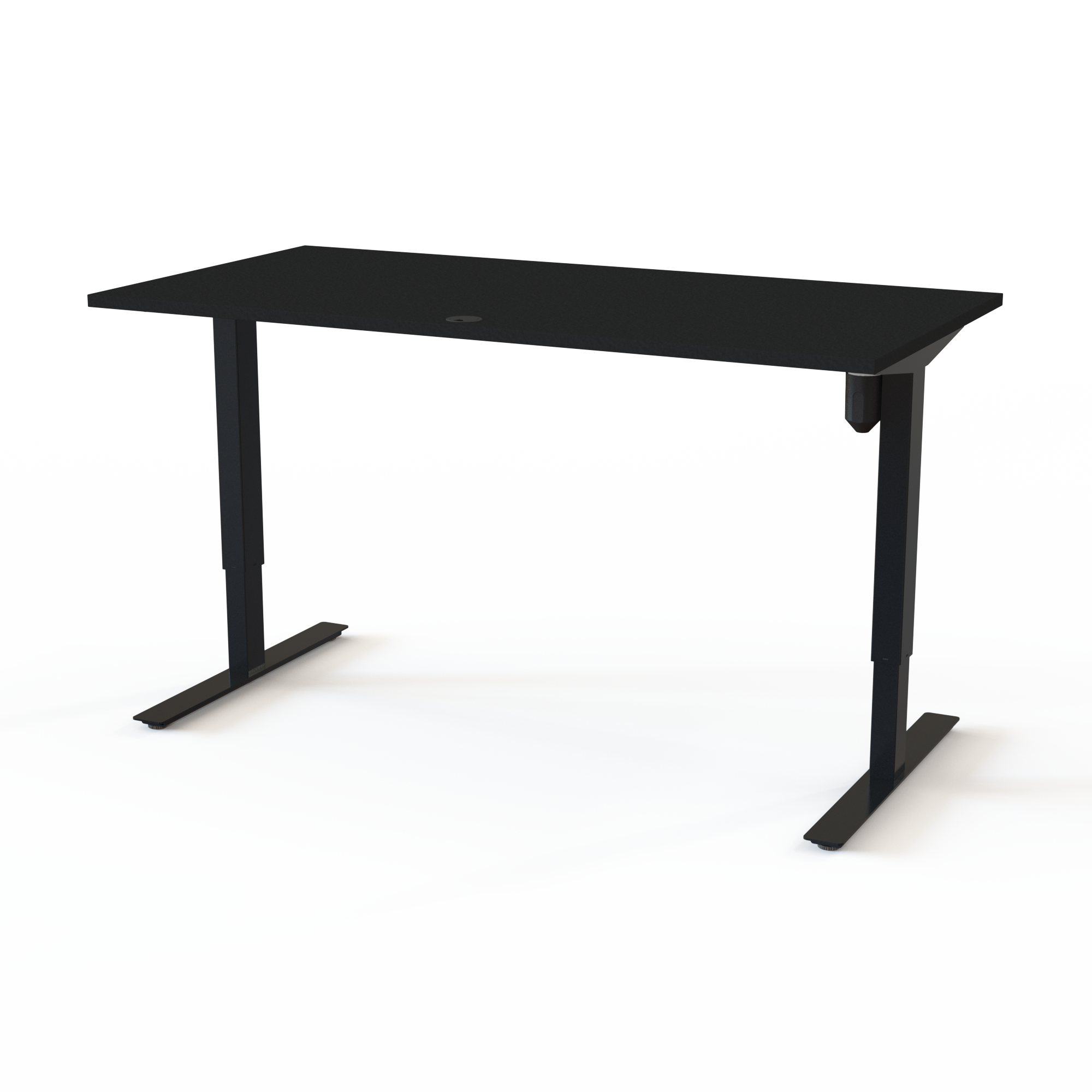 Electric Adjustable Desk | 160x80 cm | Black  with black frame