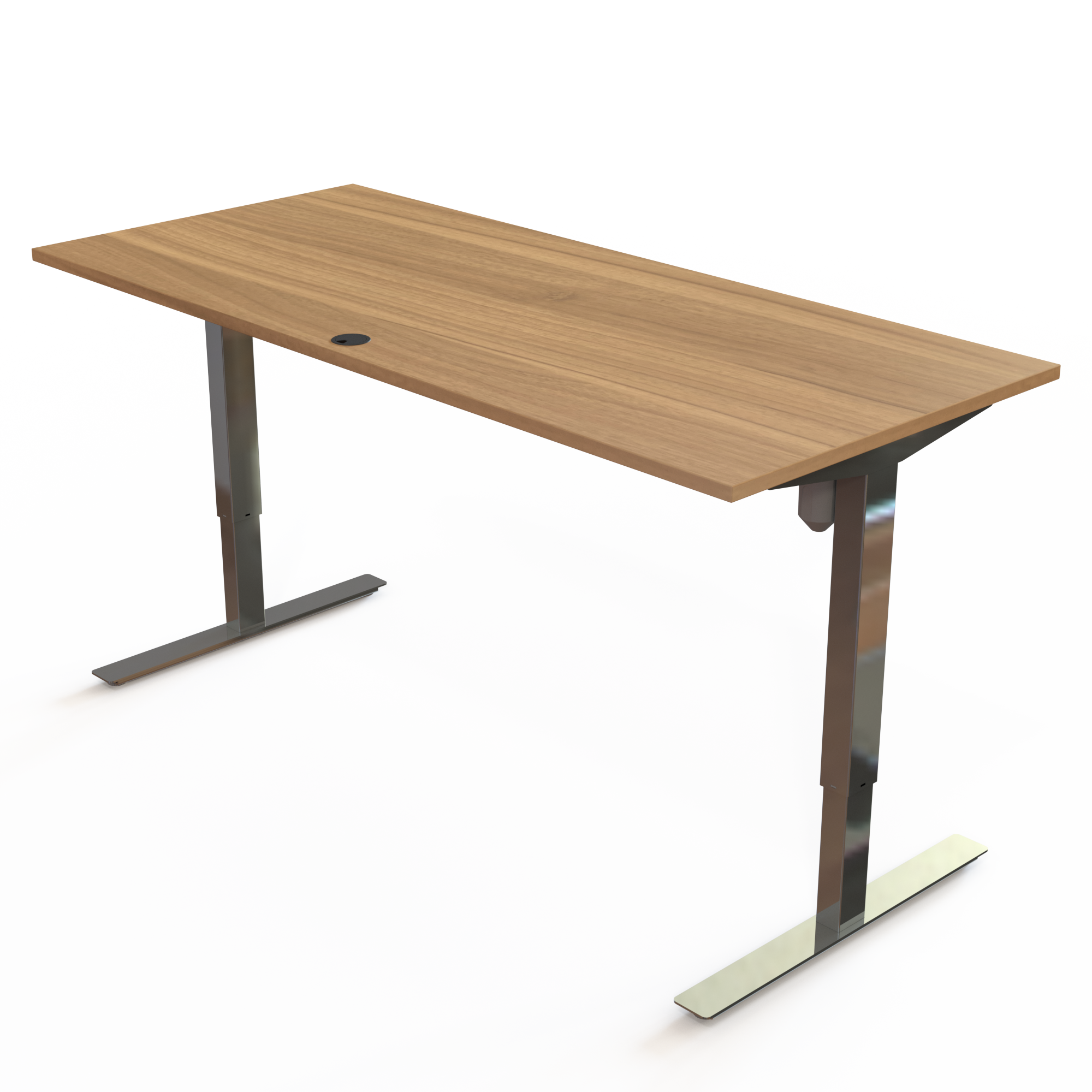 Electric Adjustable Desk | 180x80 cm | Walnut with chrome frame