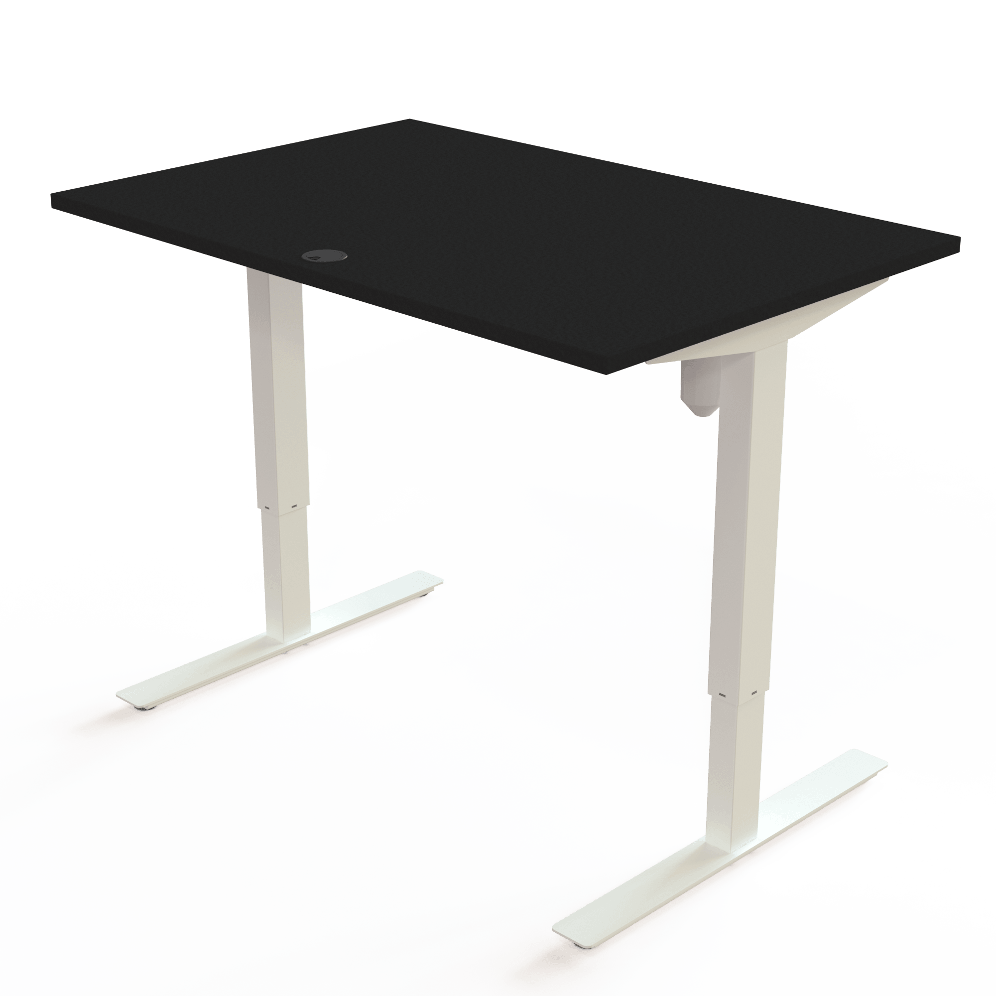 Ergonomic desk | 120x80 cm | Black  with white frame