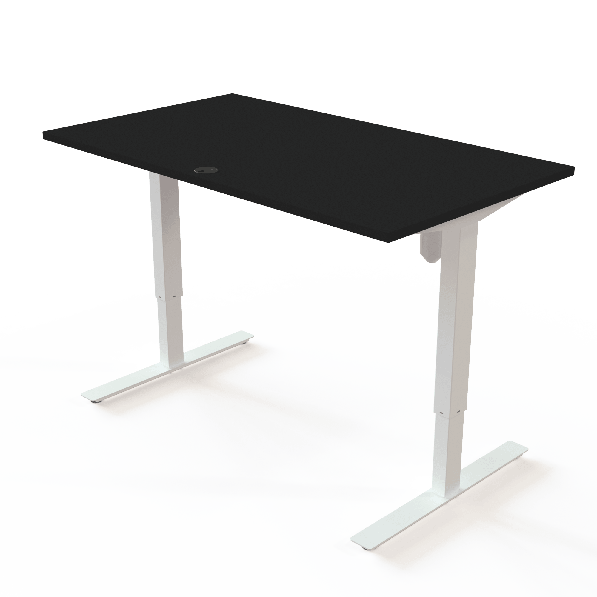 Ergonomic desk | 140x80 cm | Black  with white frame