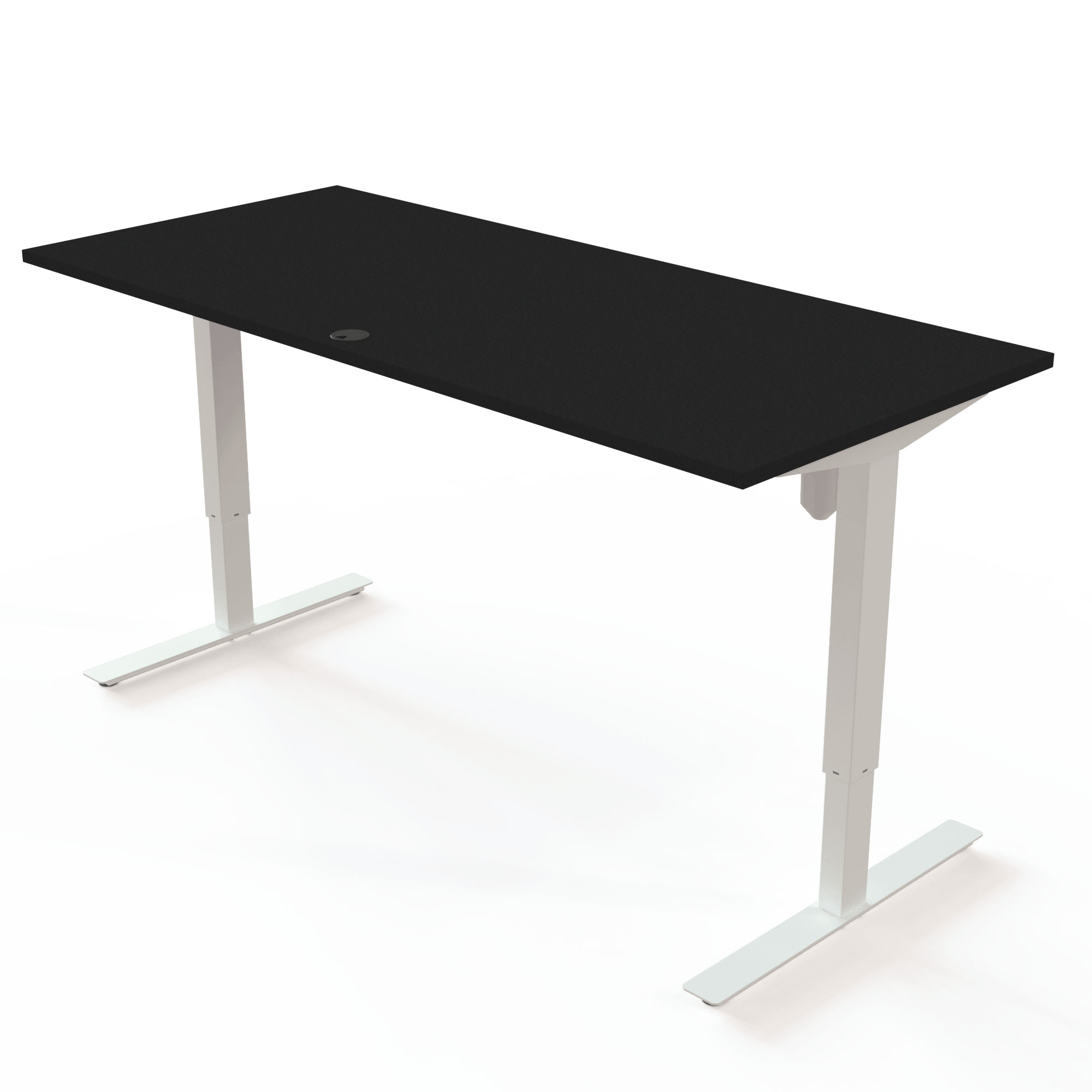 Ergonomic desk | 180x80 cm | Black  with white frame