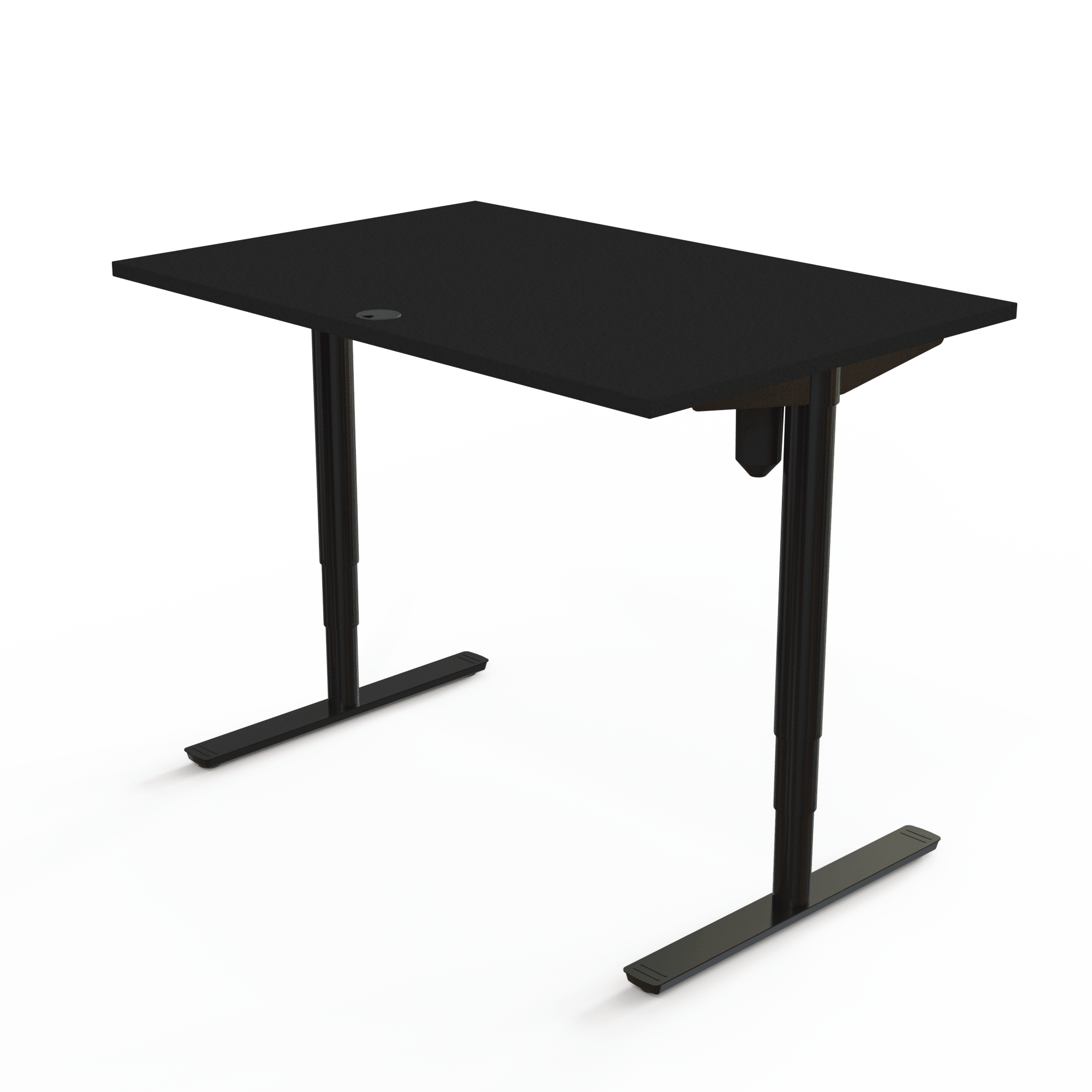 Ergonomic desk | 120x80 cm | Black  with black frame