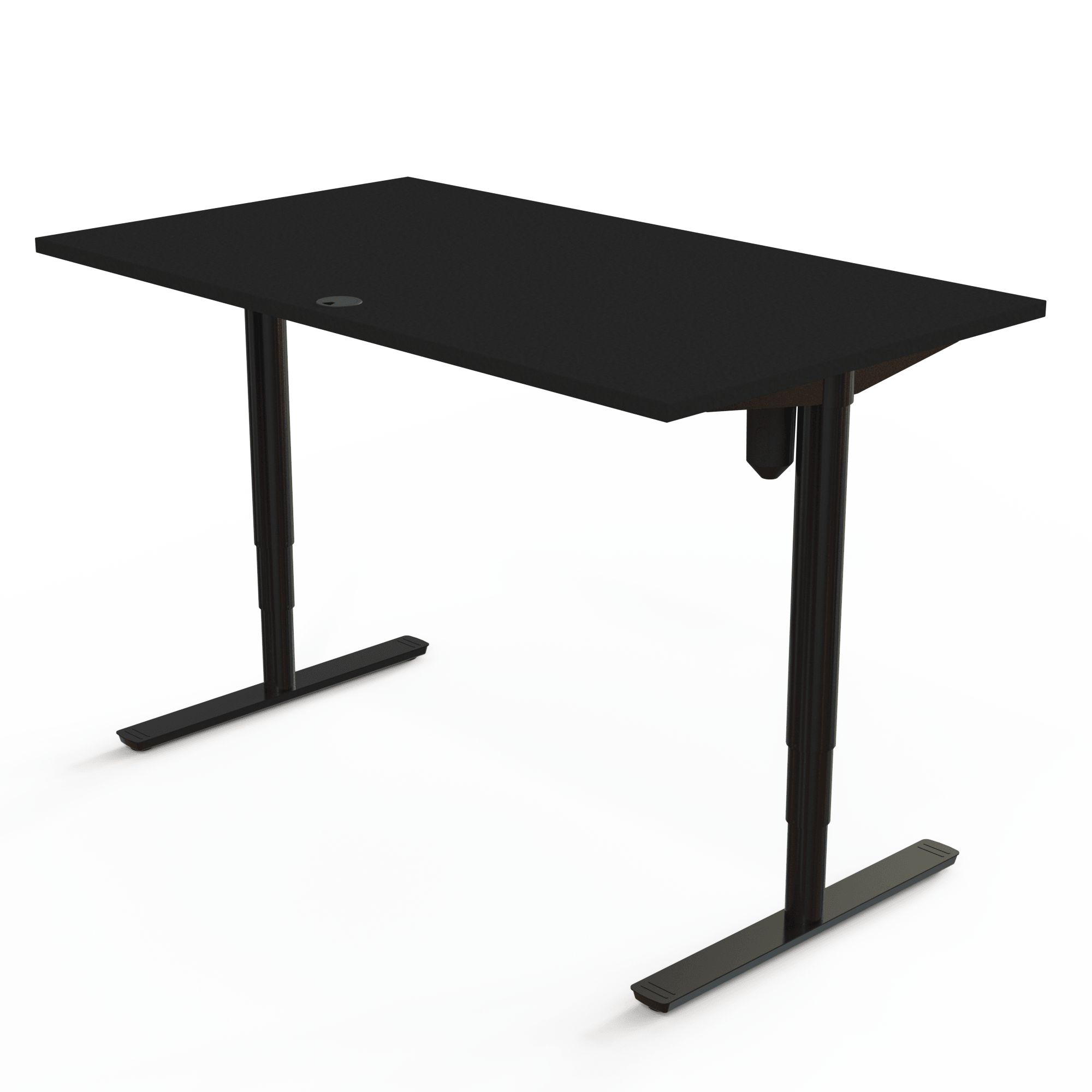 Ergonomic desk | 140x80 cm | Black  with black frame
