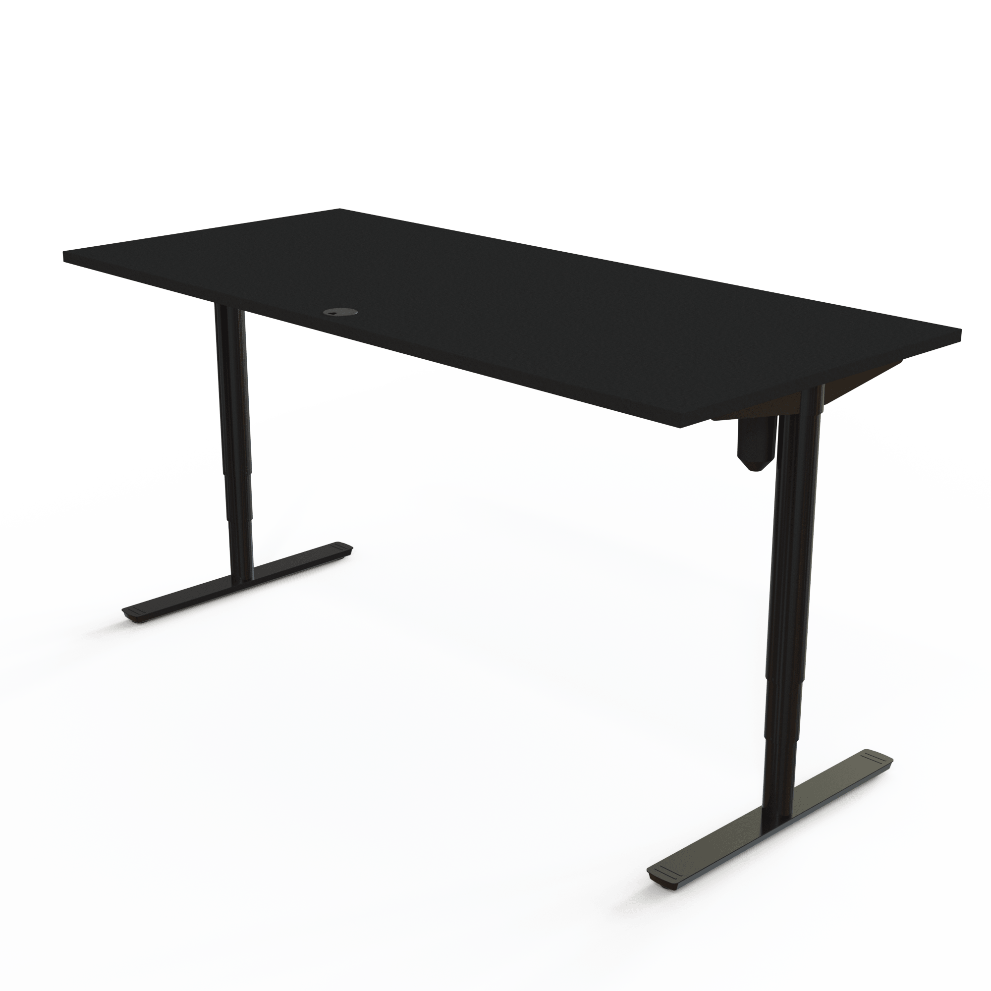 Ergonomic desk | 180x80 cm | Black  with black frame