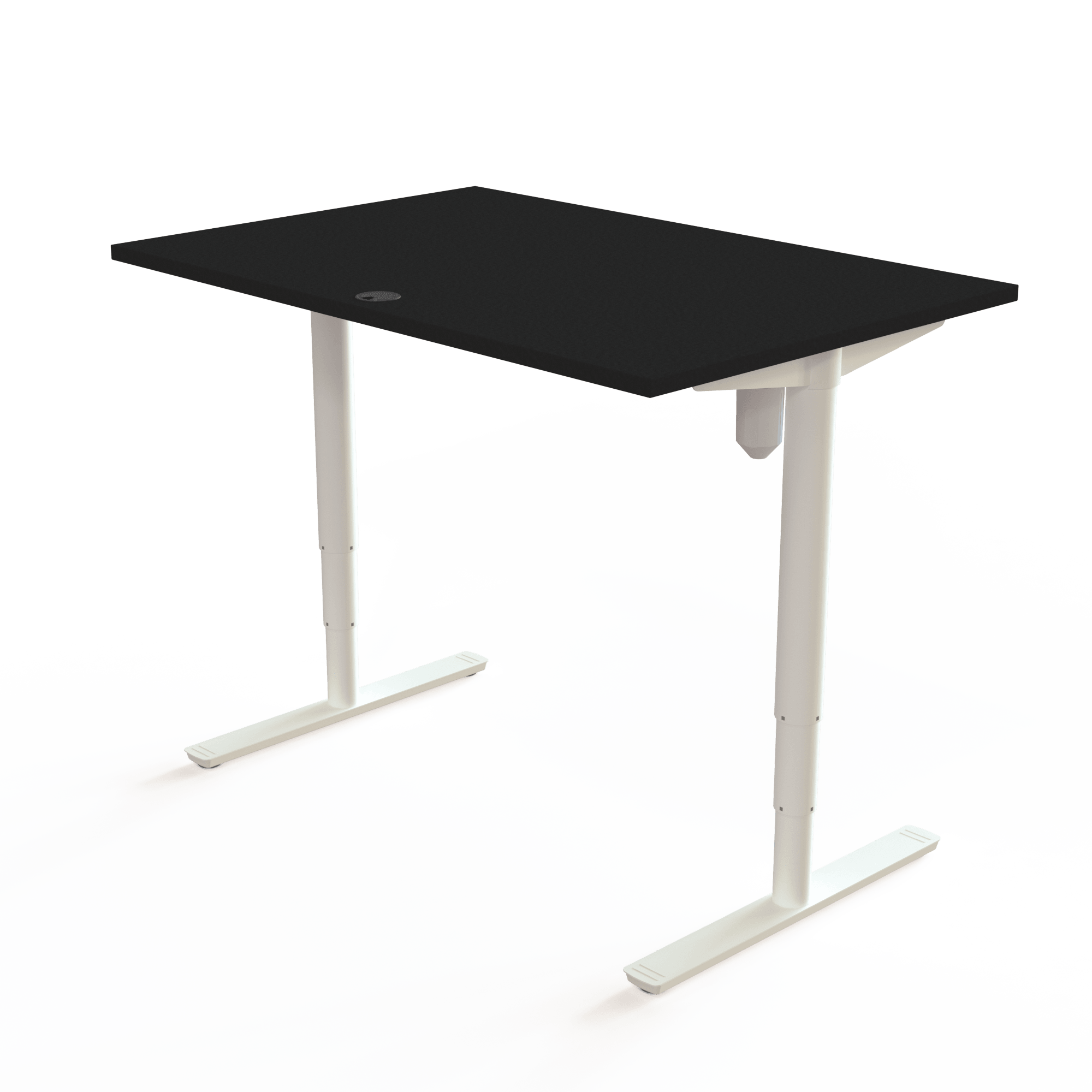 Ergonomic desk | 120x80 cm | Black  with white frame