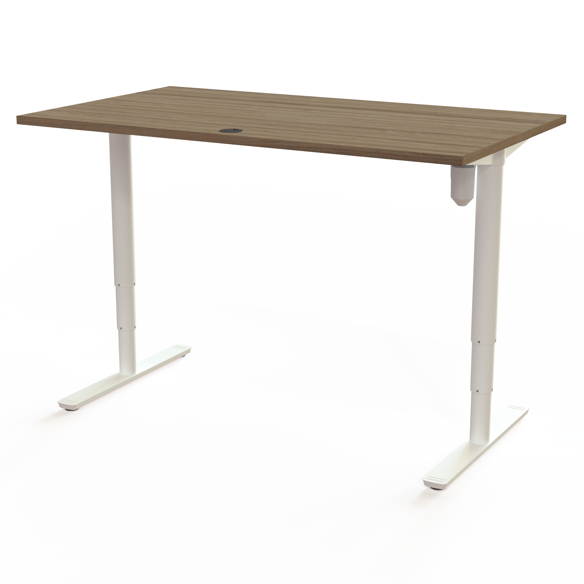 Electric Adjustable Desk | 140x80 cm | Walnut with white frame