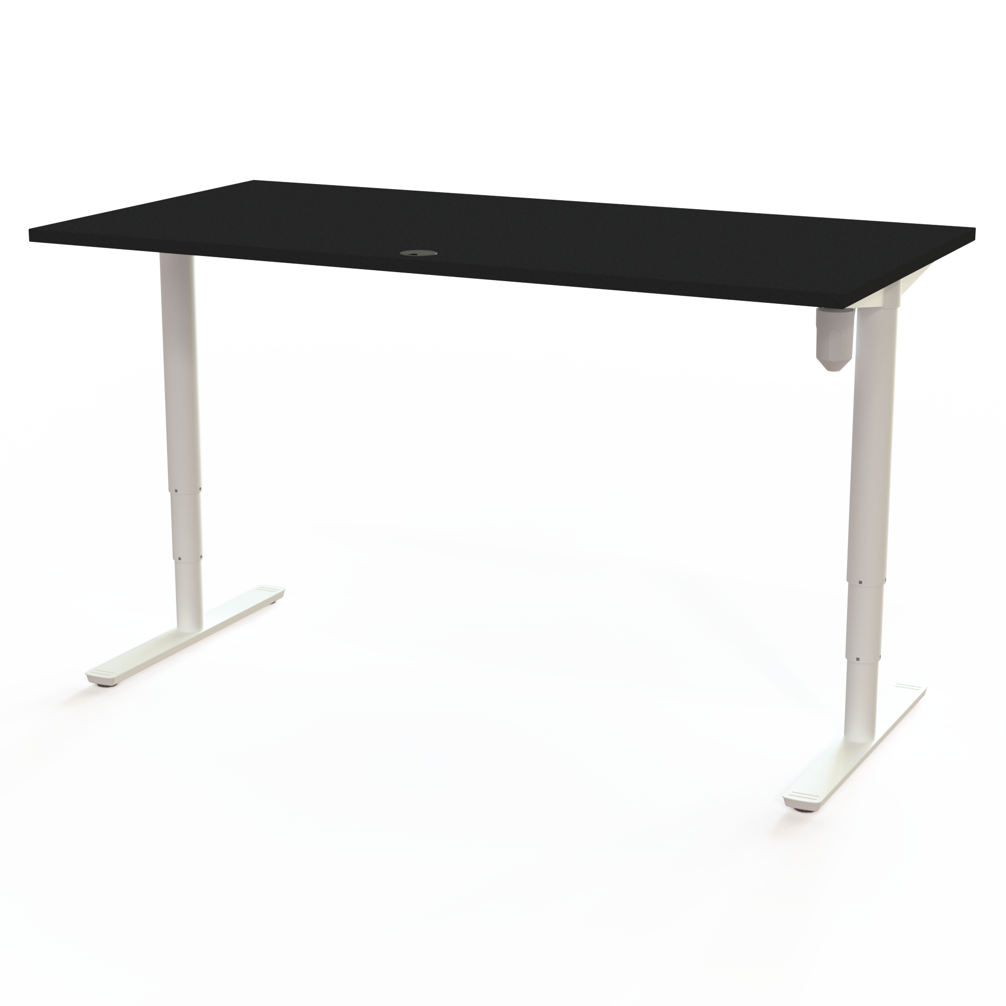 Electric Adjustable Desk | 160x80 cm | Black  with white frame