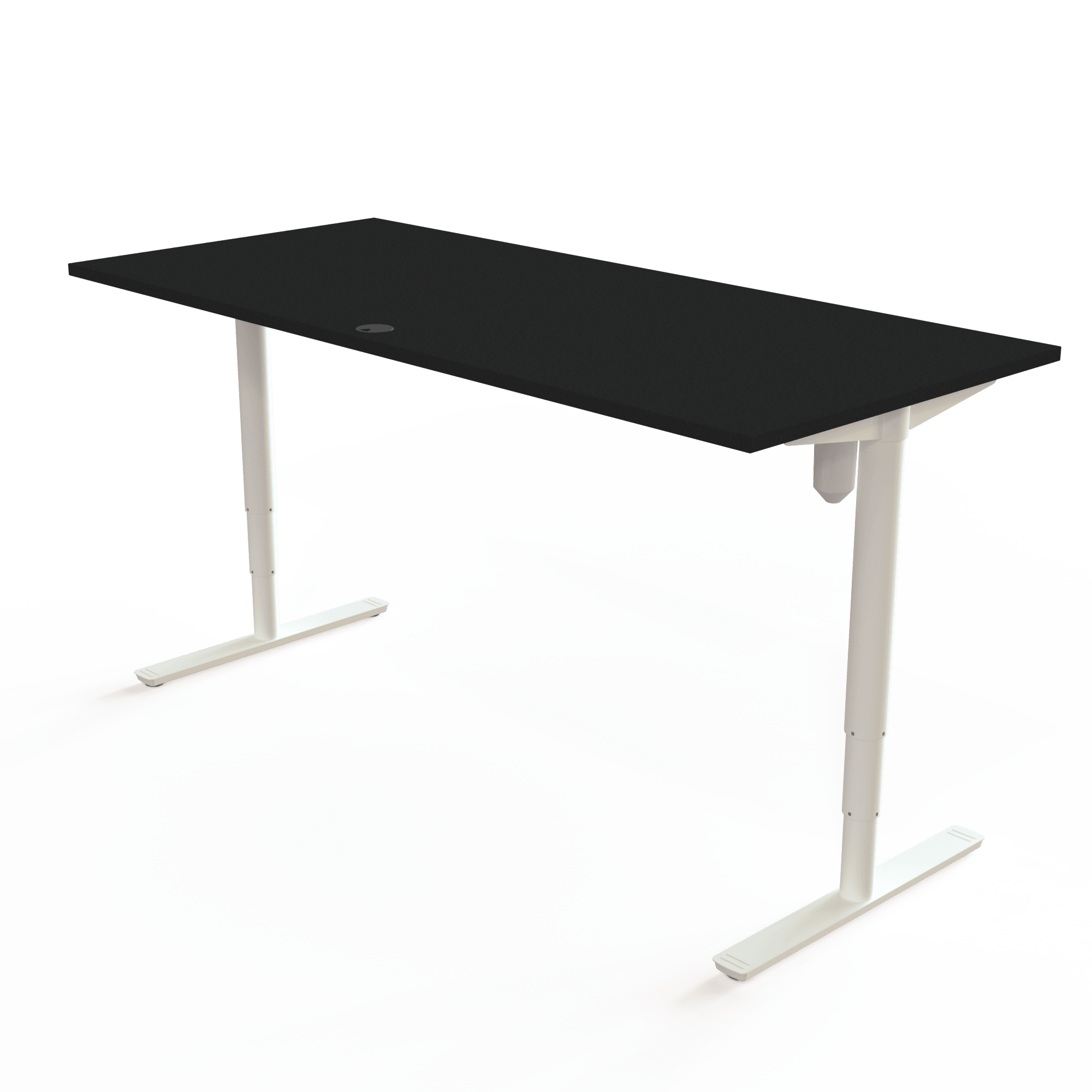 Ergonomic desk | 180x80 cm | Black  with white frame