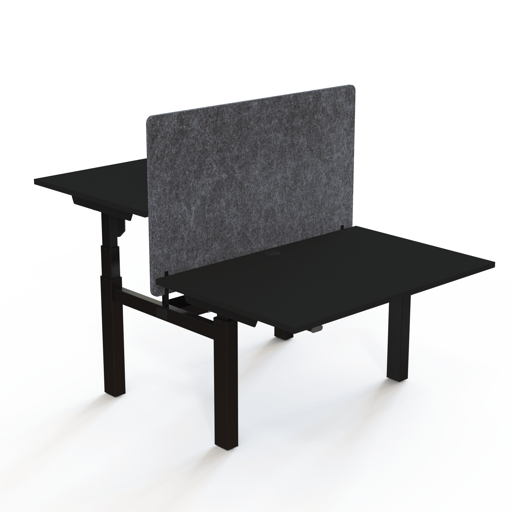 Ergonomic desk | 120x80 cm | Black  with black frame