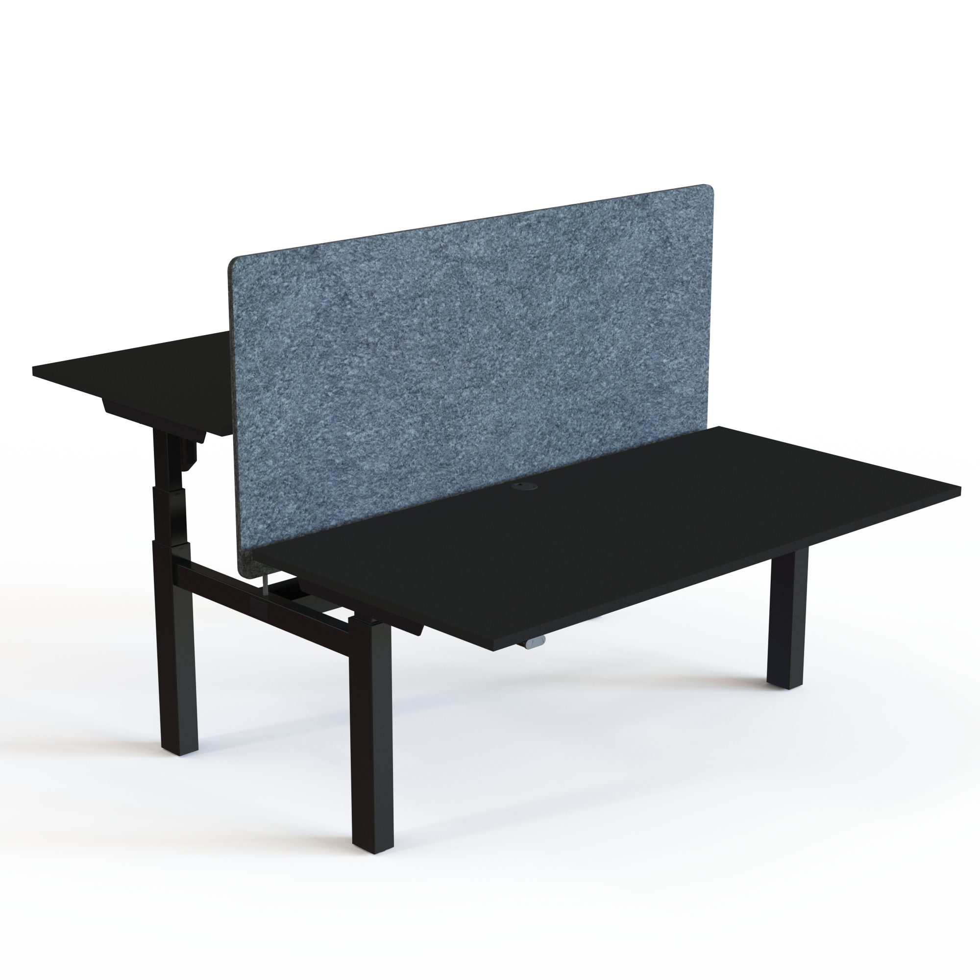 Electric Adjustable Desk | 160x80 cm | Black  with black frame