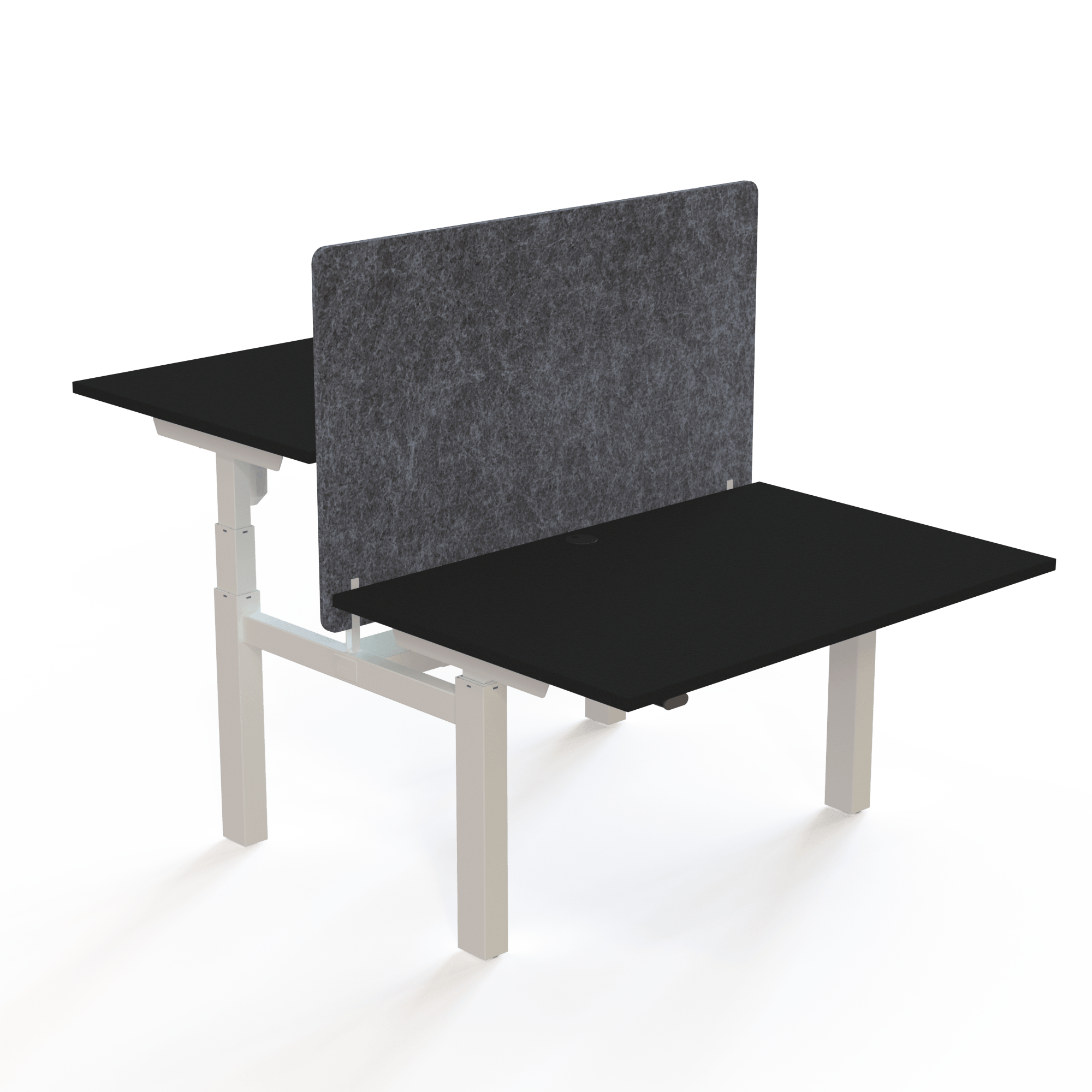 Ergonomic desk | 120x80 cm | Black  with white frame