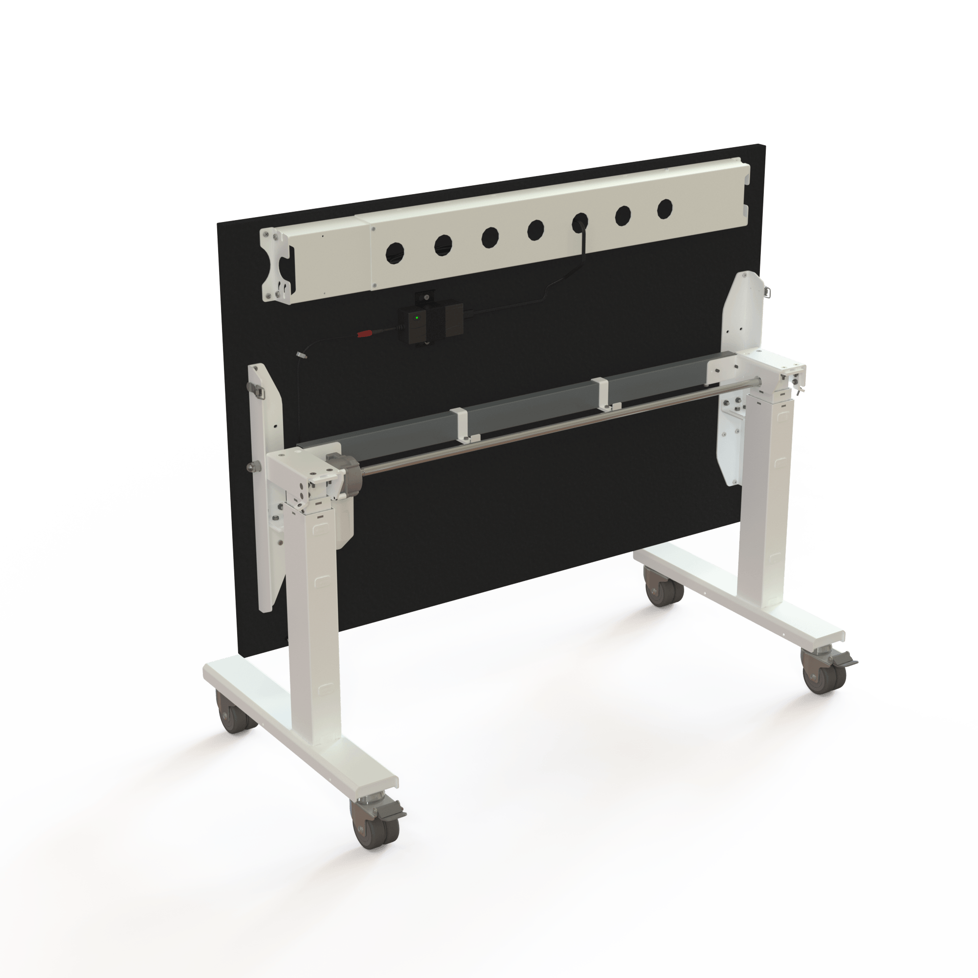 Ergonomic desk | 120x80 cm | Black  with white frame