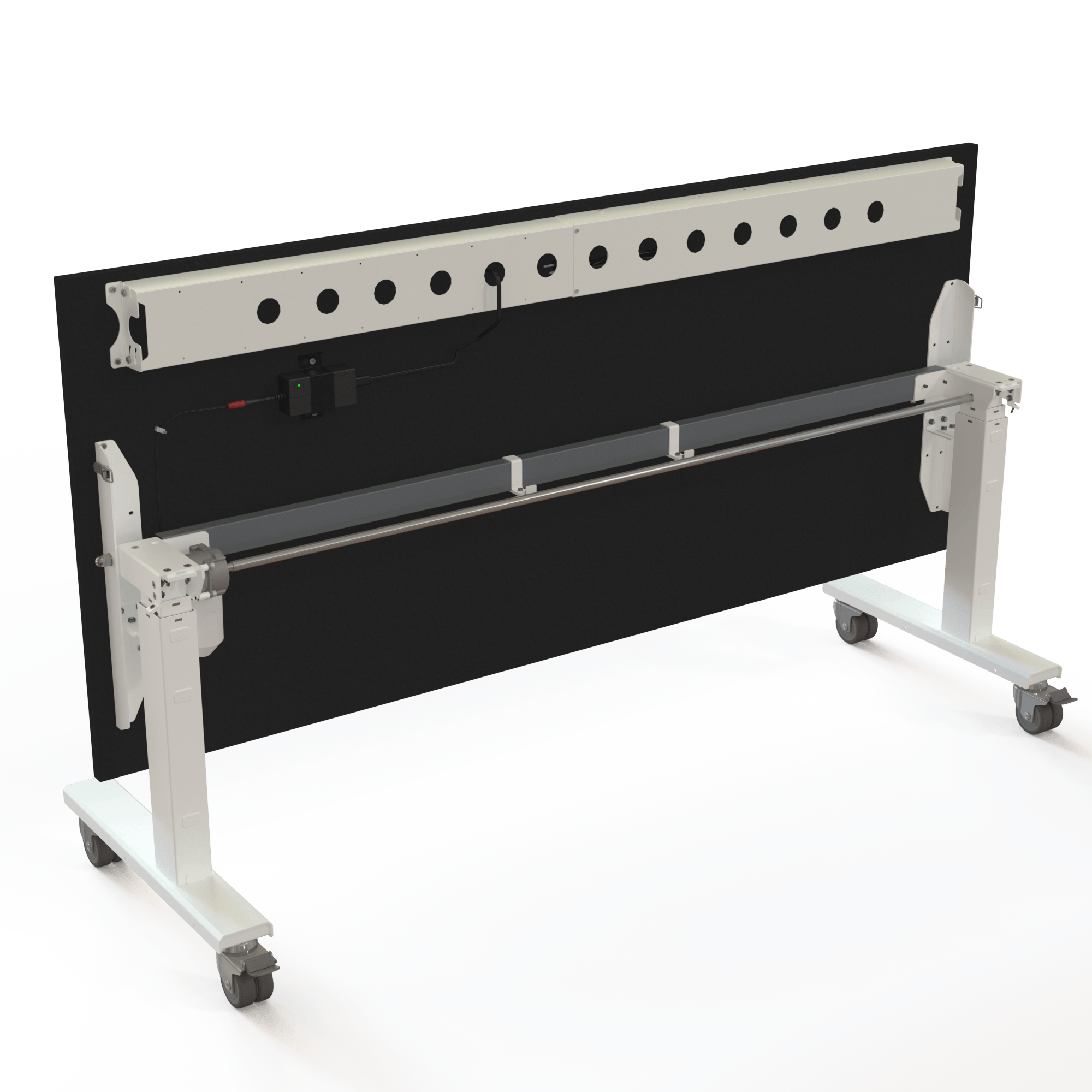 Ergonomic desk | 180x80 cm | Black  with white frame