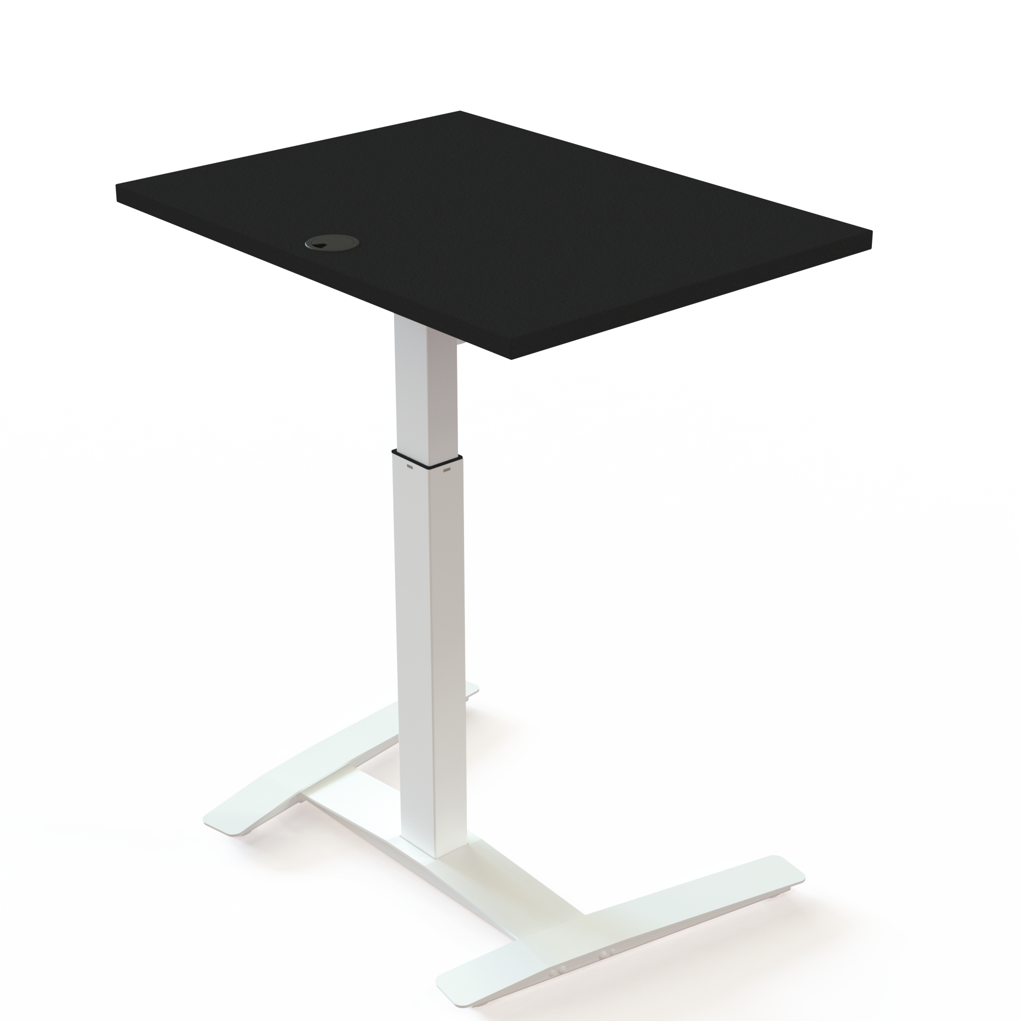 Electric Adjustable Desk | 80x60 cm | Black  with white frame