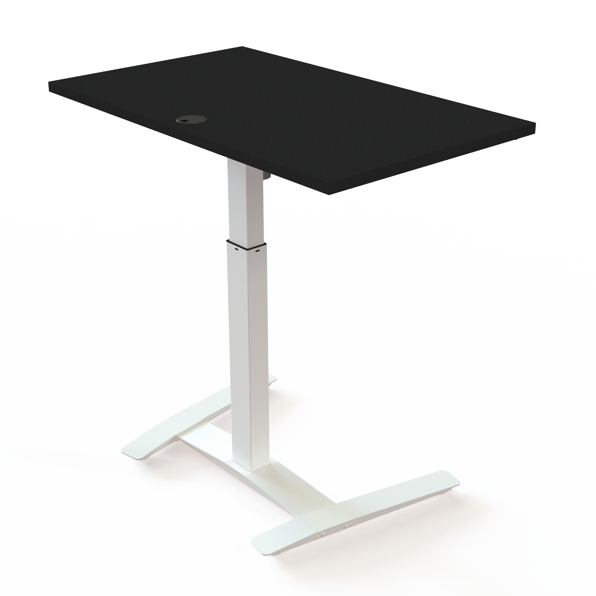 Electric Adjustable Desk | 100x60 cm | Black  with white frame