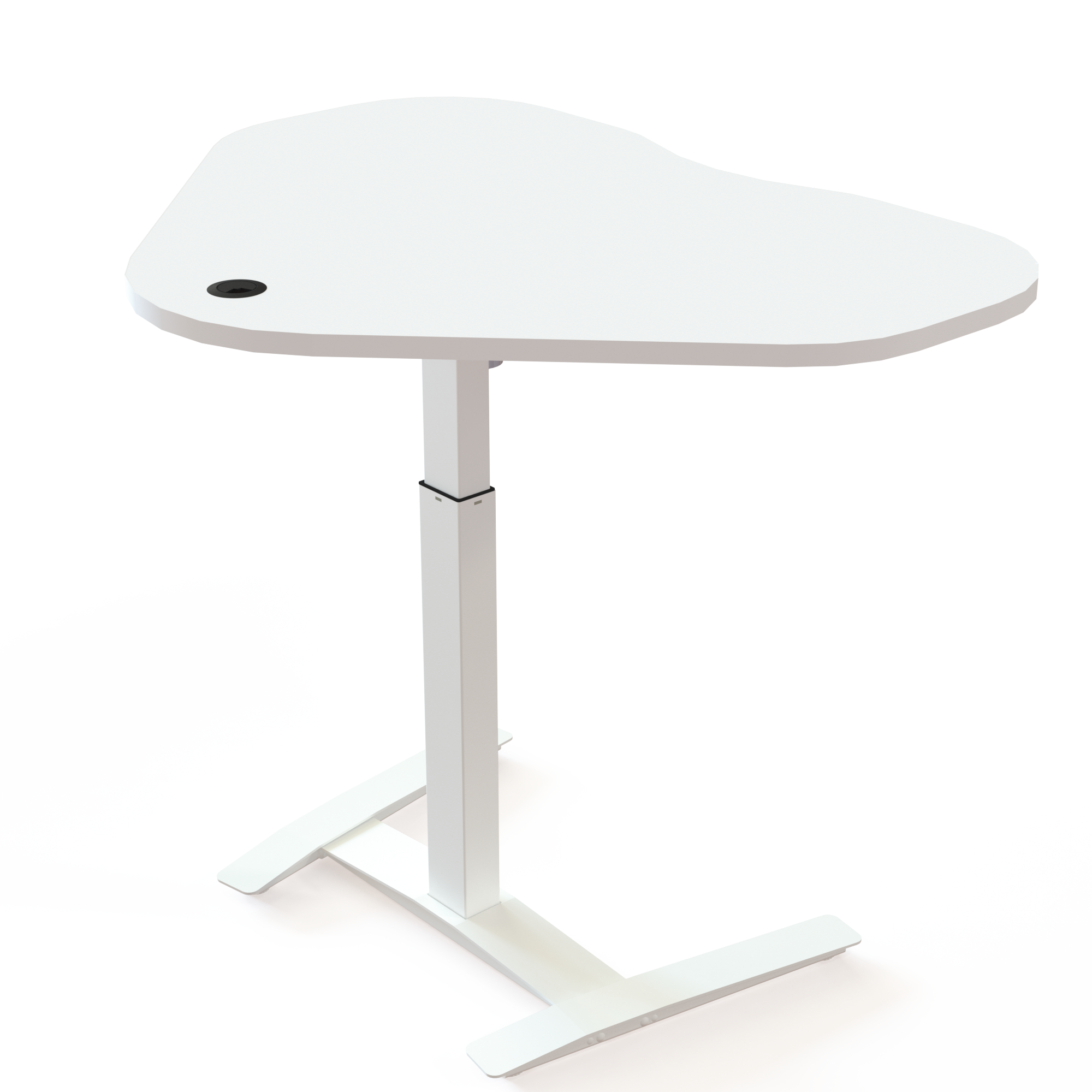 Electric Adjustable Desk | 117x90 cm | White with white frame