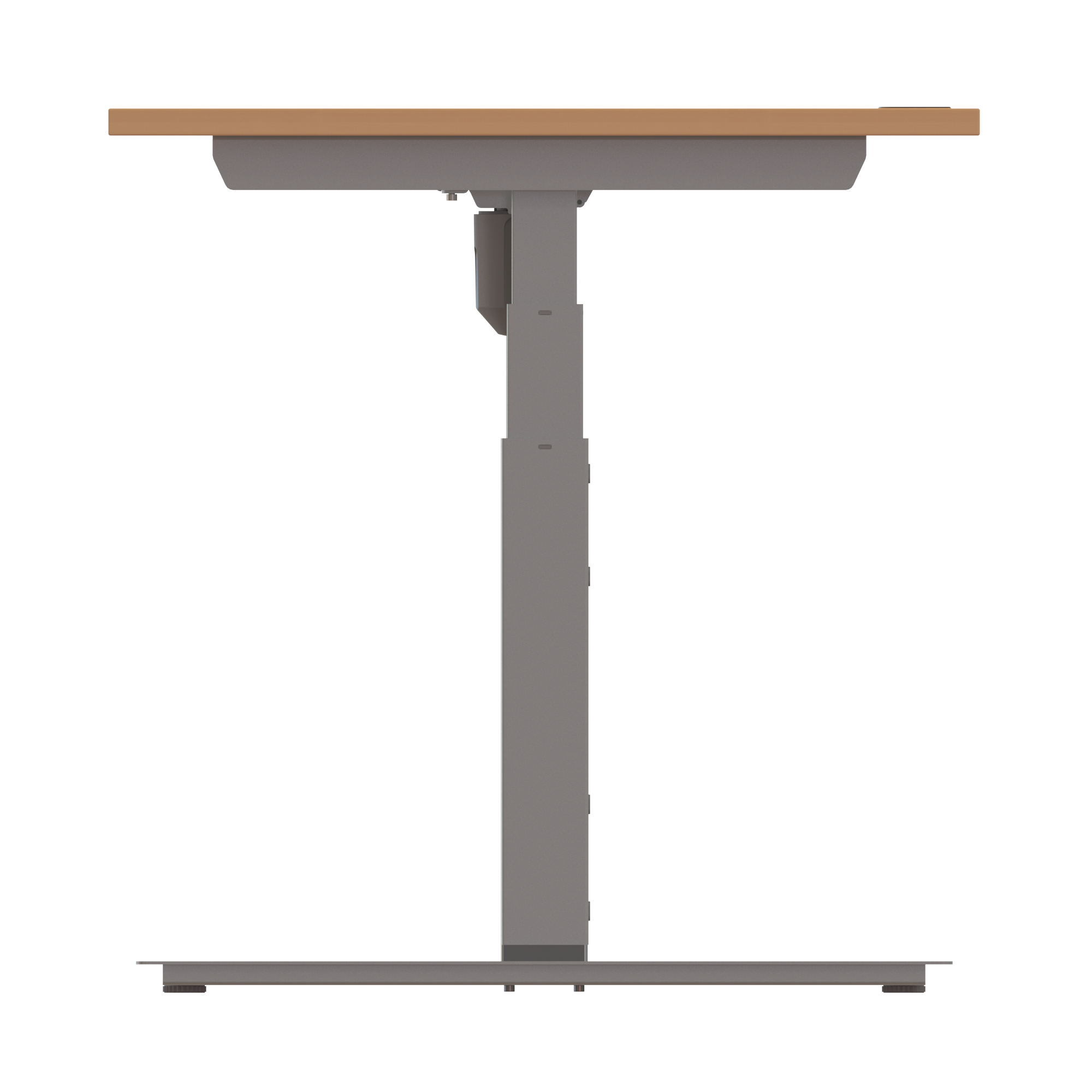 Ergonomic desk | 180x80 cm | Beech with silver frame