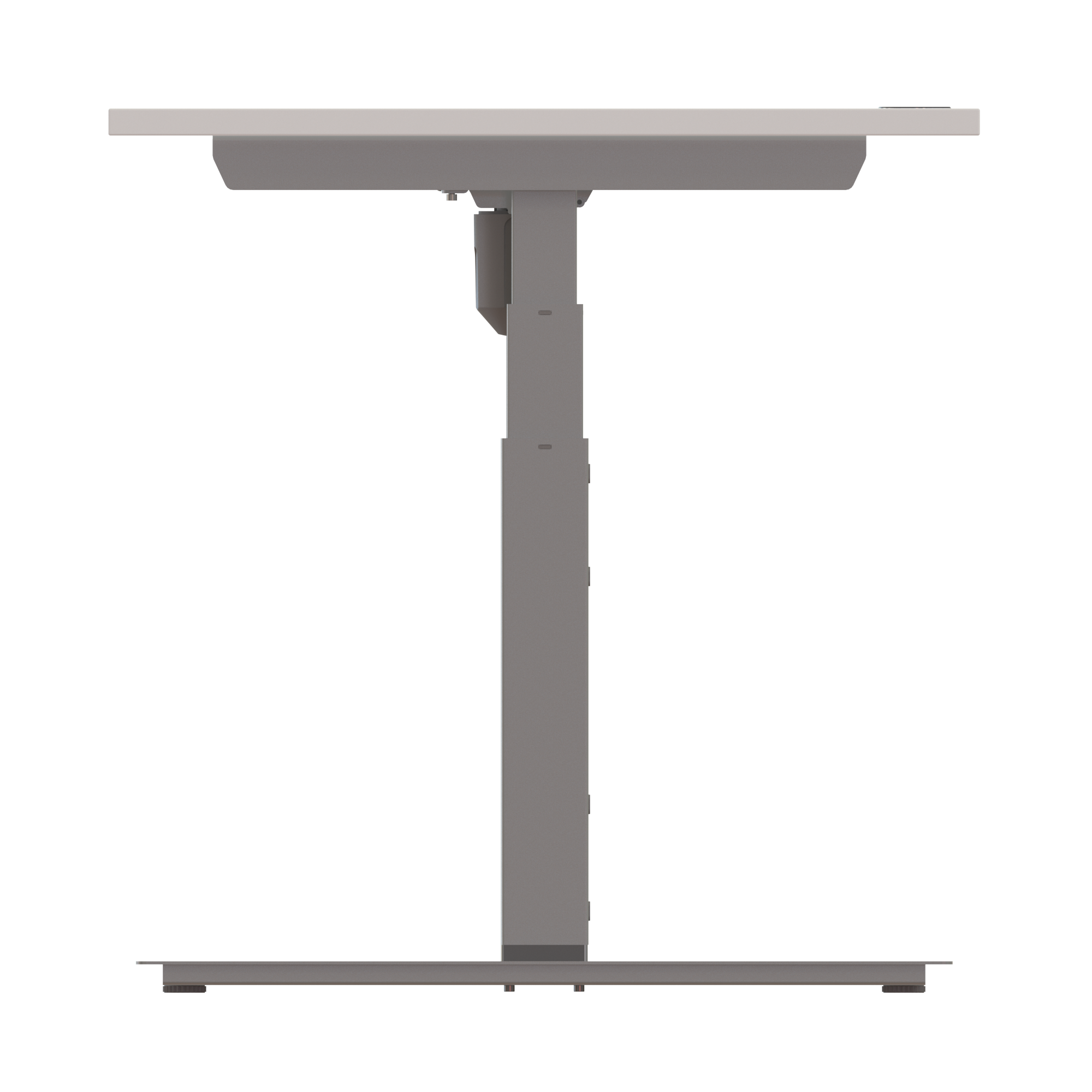 Ergonomic desk | 180x80 cm | White with silver frame