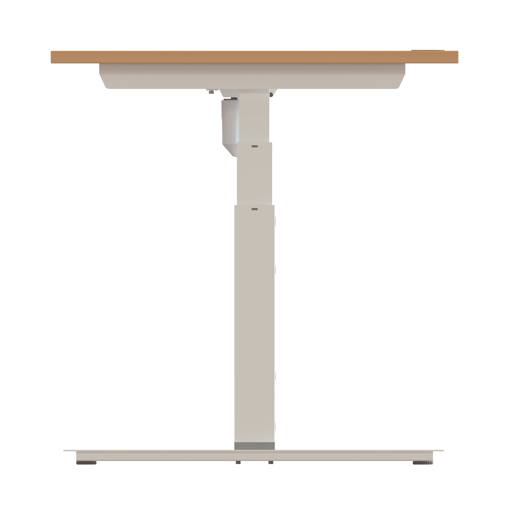 Ergonomic desk | 180x80 cm | Beech with white frame
