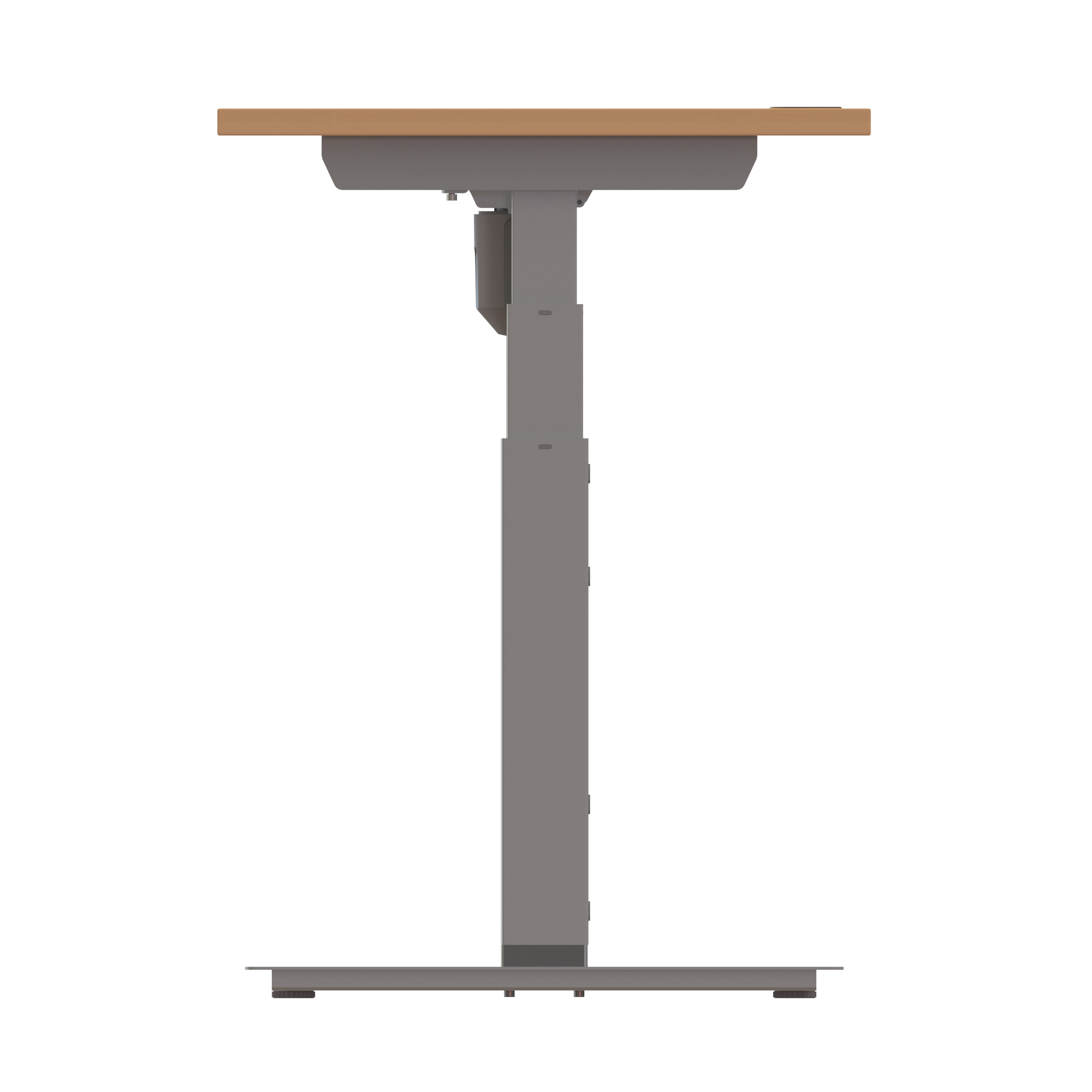 Ergonomic desk | 120x60 cm | Beech with silver frame