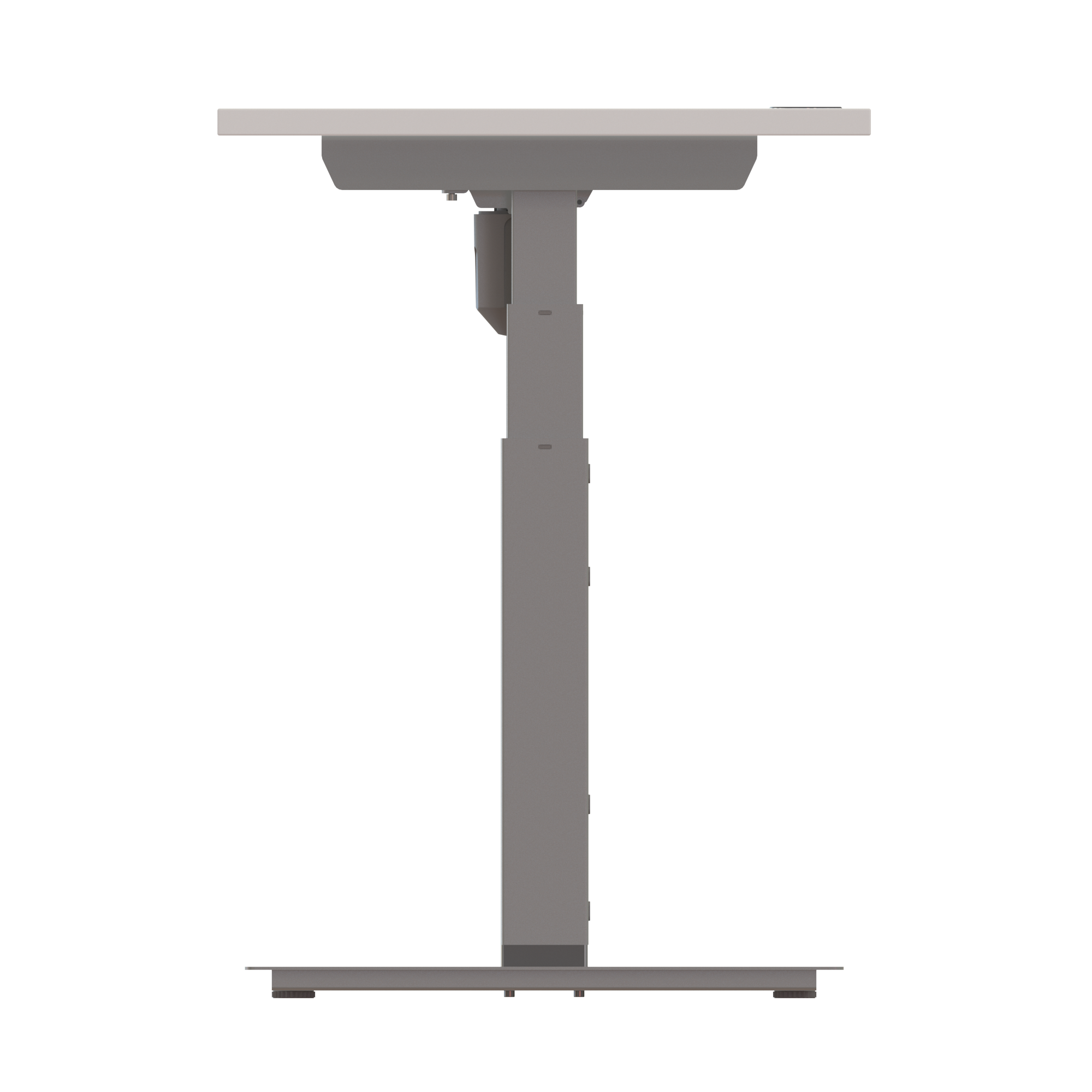 Ergonomic desk | 80x60 cm | White with silver frame