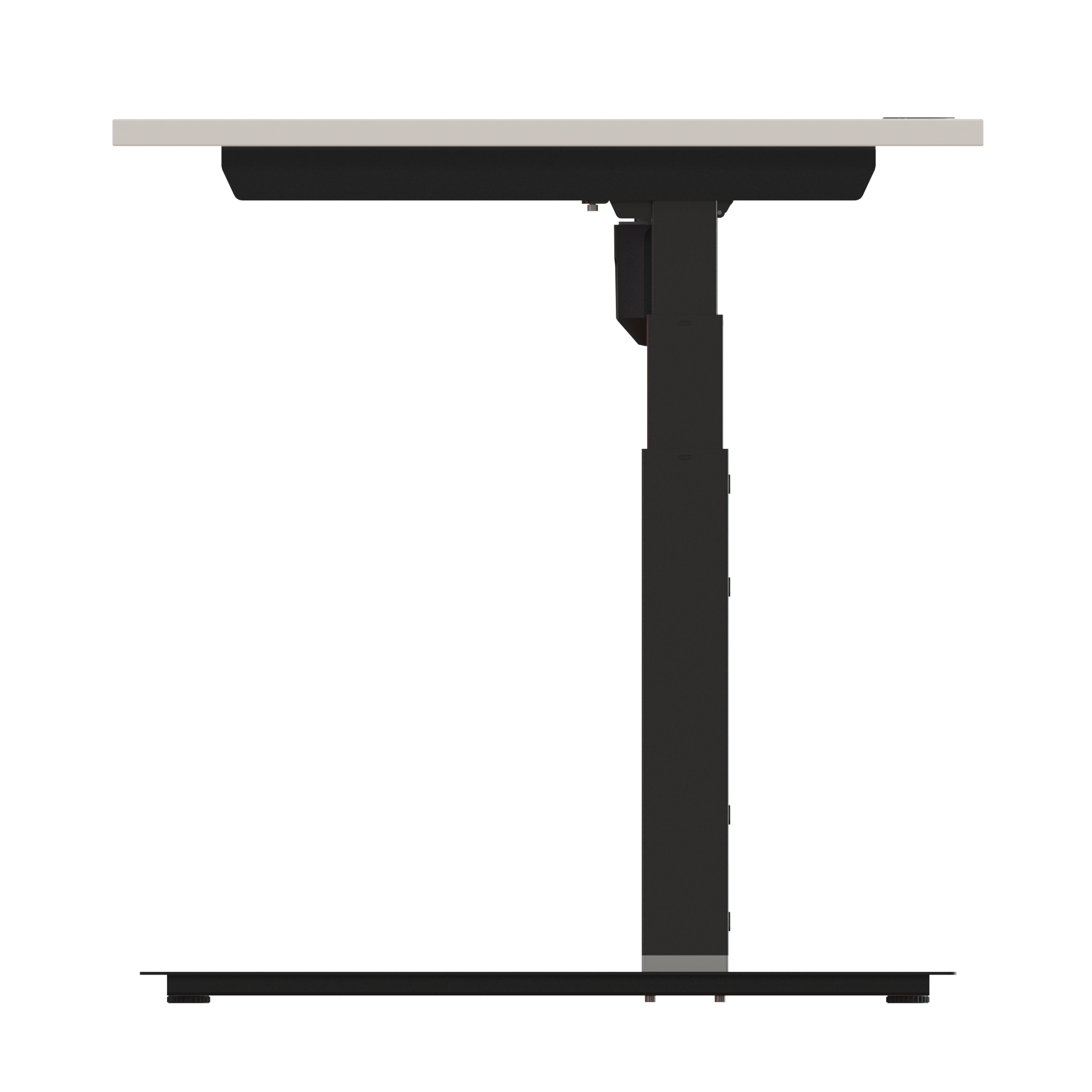 Ergonomic desk | 180x80 cm | White with black frame