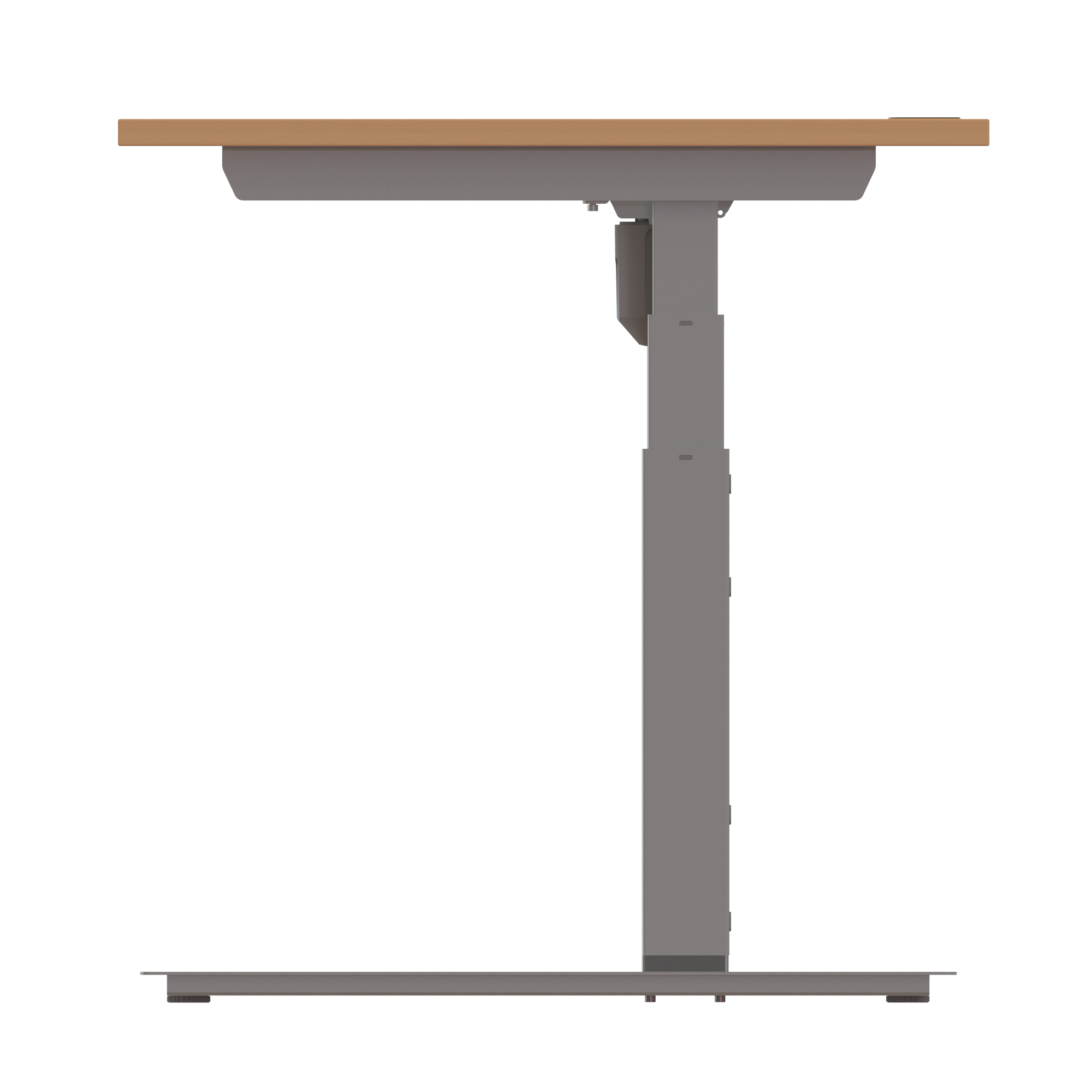 Ergonomic desk | 180x80 cm | Beech with silver frame