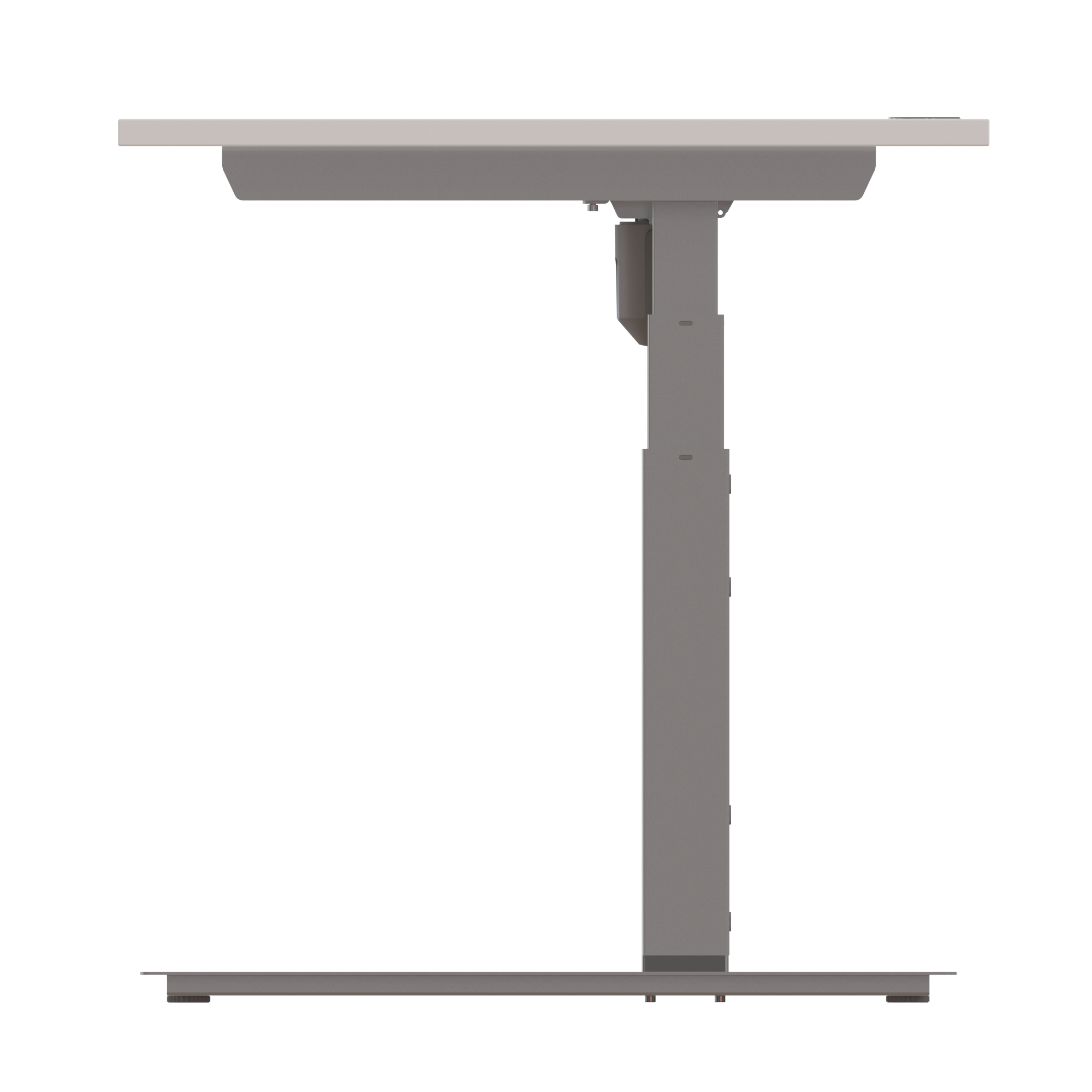 Ergonomic desk | 180x80 cm | White with silver frame