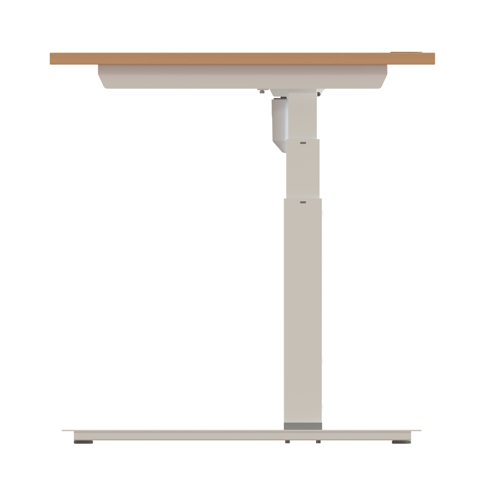 Ergonomic desk | 180x80 cm | Beech with white frame